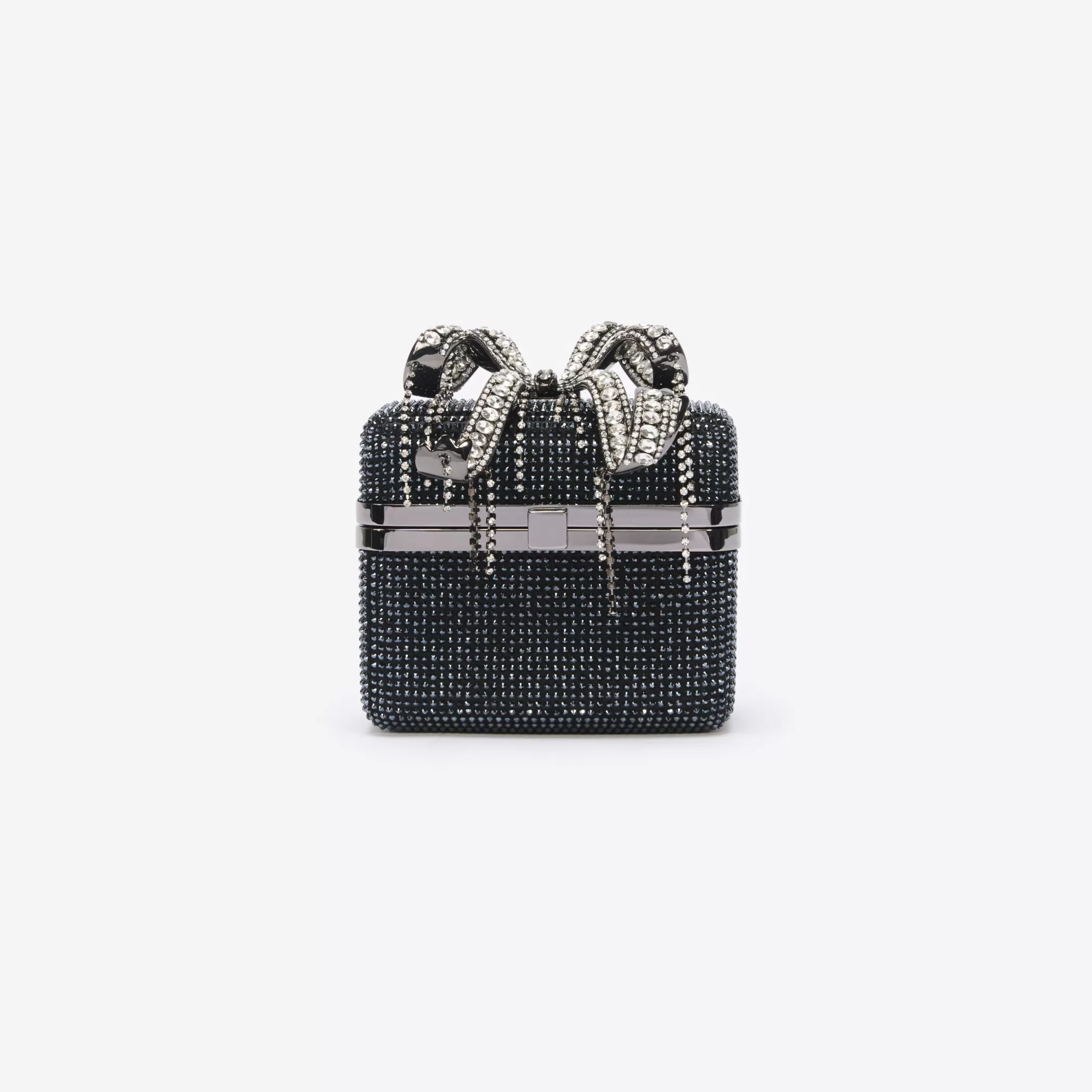 Self-Portrait > Black Rhinestone Vanity Bag