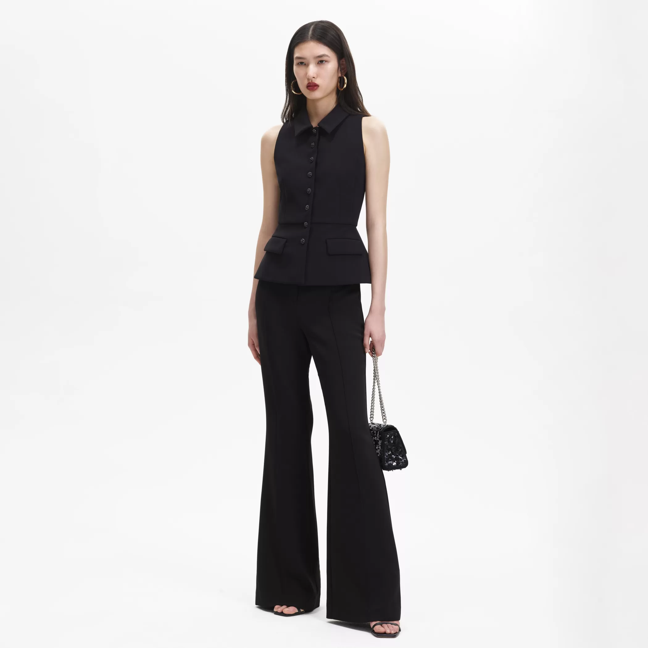 Self-Portrait > Black Tailored Jumpsuit