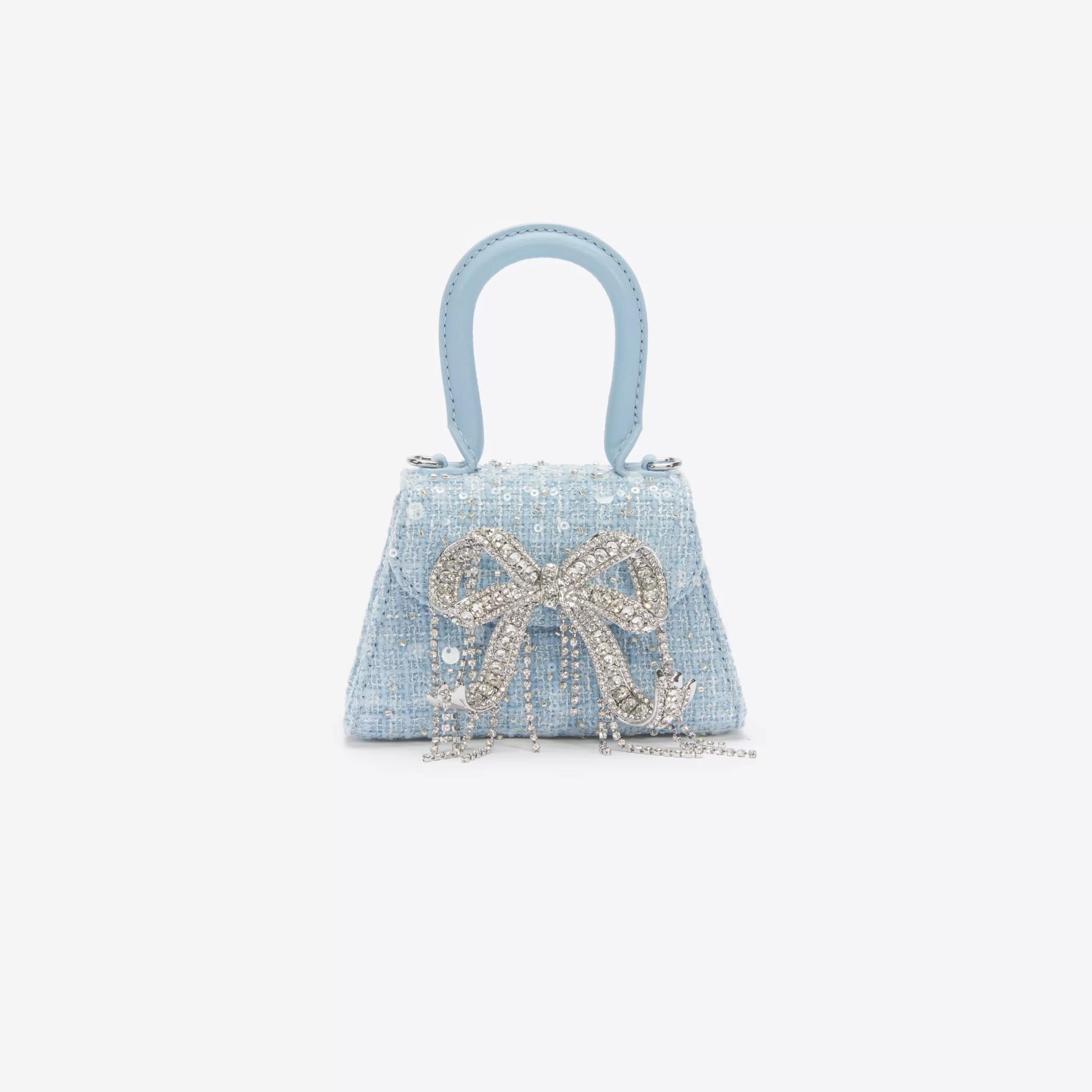 Self-Portrait > Blue Boucle Micro Bow Bag