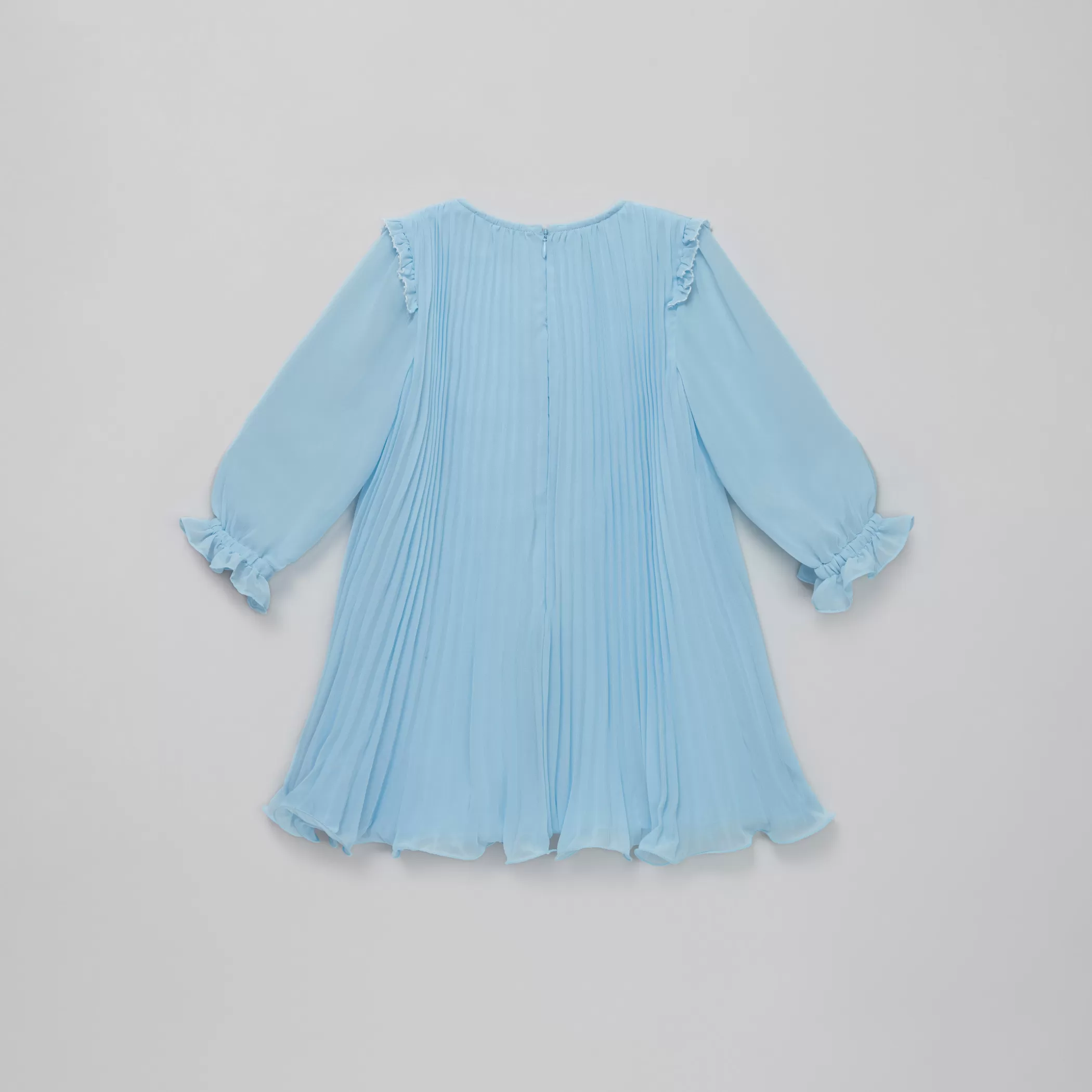 Self-Portrait > Blue Chiffon Pleated Dress