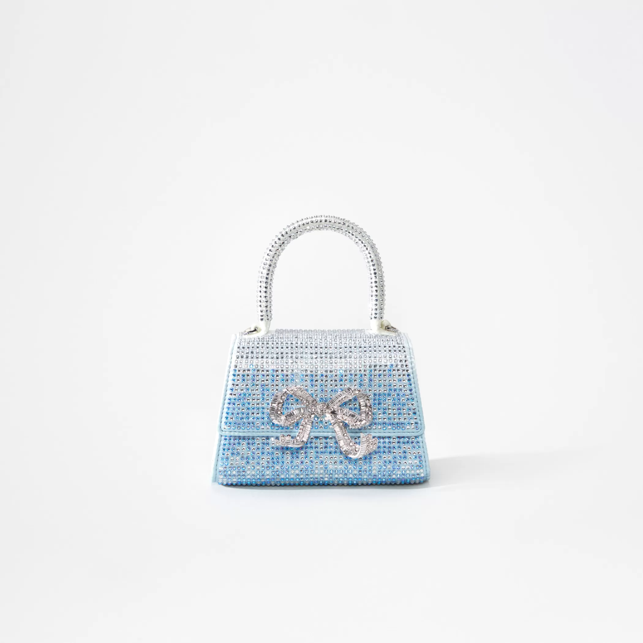 Self-Portrait > Blue Ombre Rhinestone Bow Micro Bag