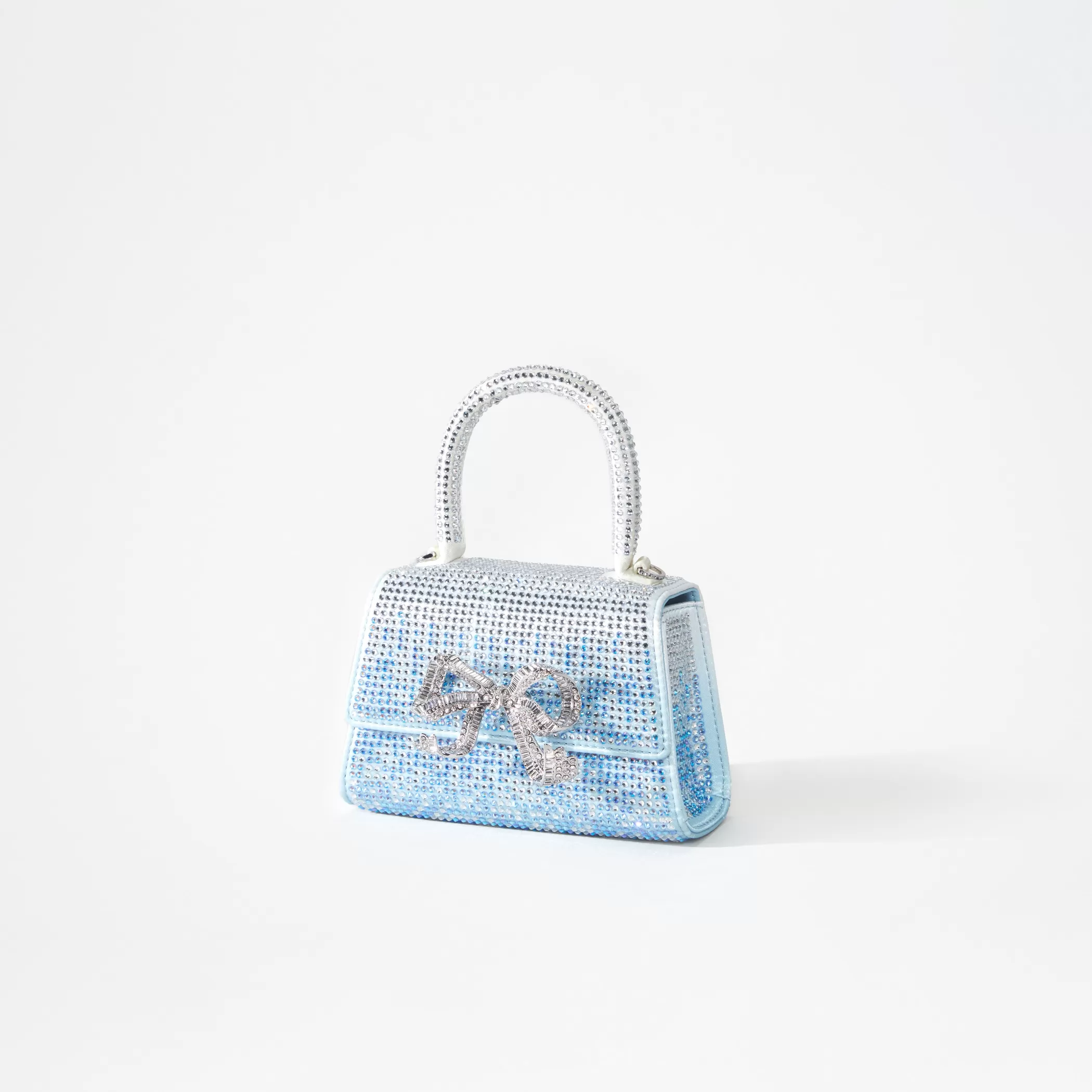 Self-Portrait > Blue Ombre Rhinestone Bow Micro Bag