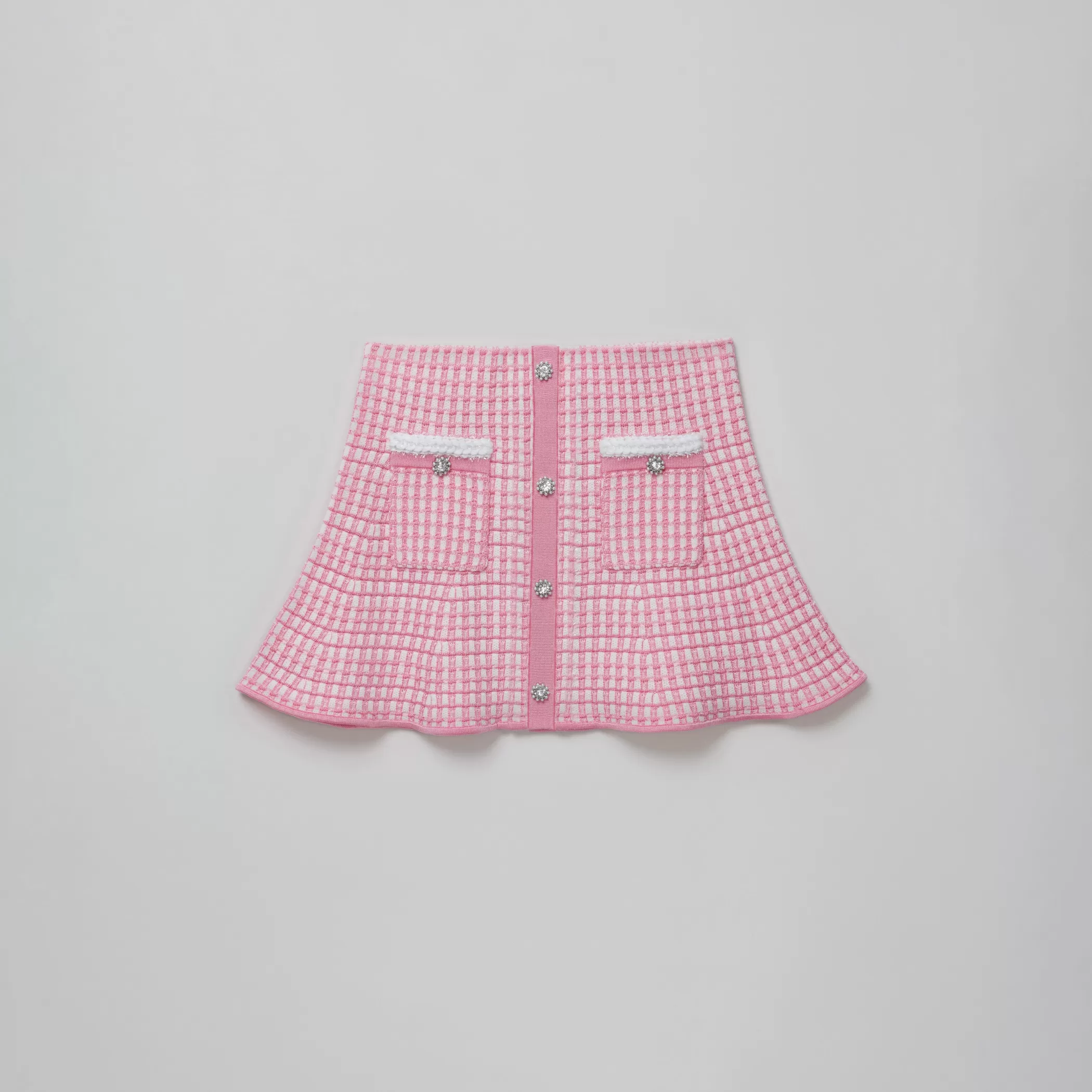 Self-Portrait > Bright Pink Knit Mini Skirt