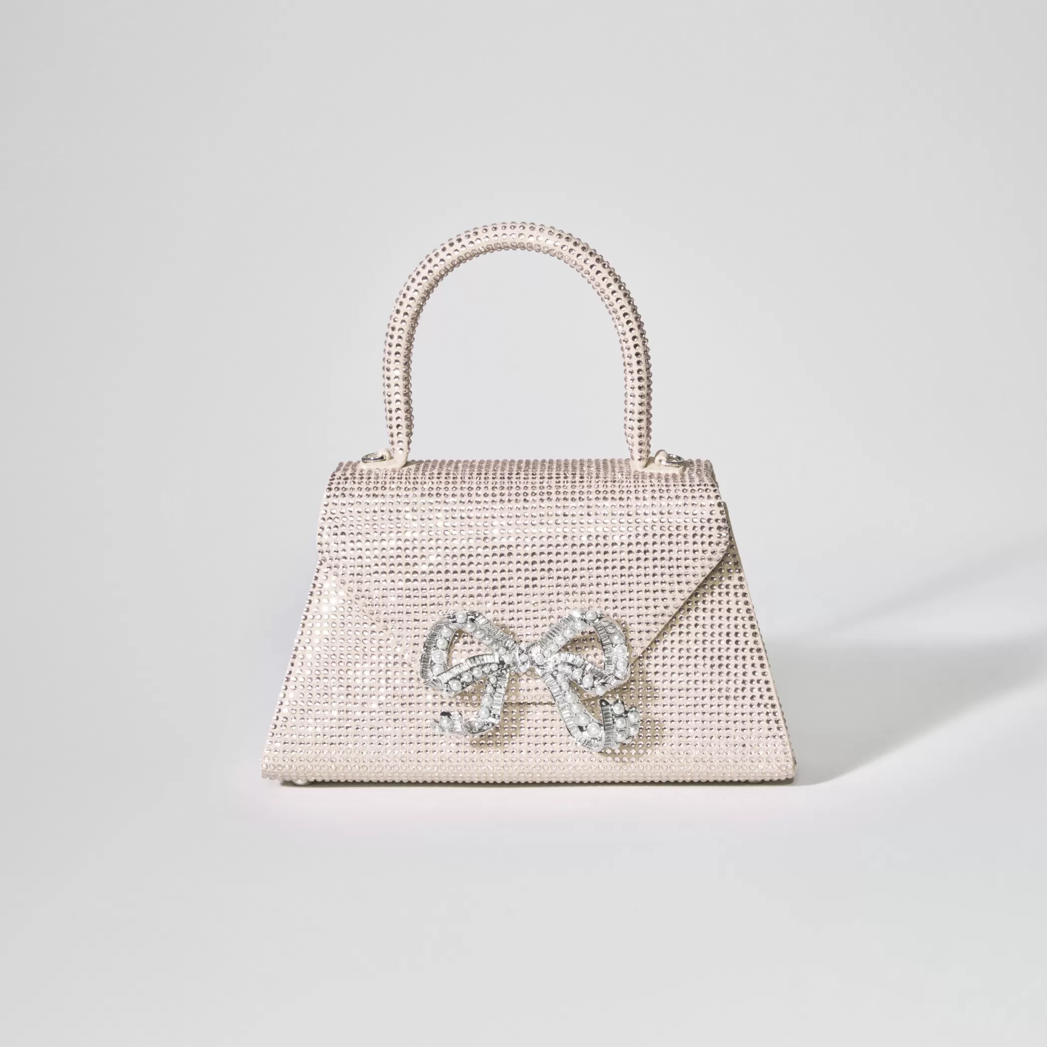 Self-Portrait > Champagne Rhinestone Bow Envelope Mini Bag