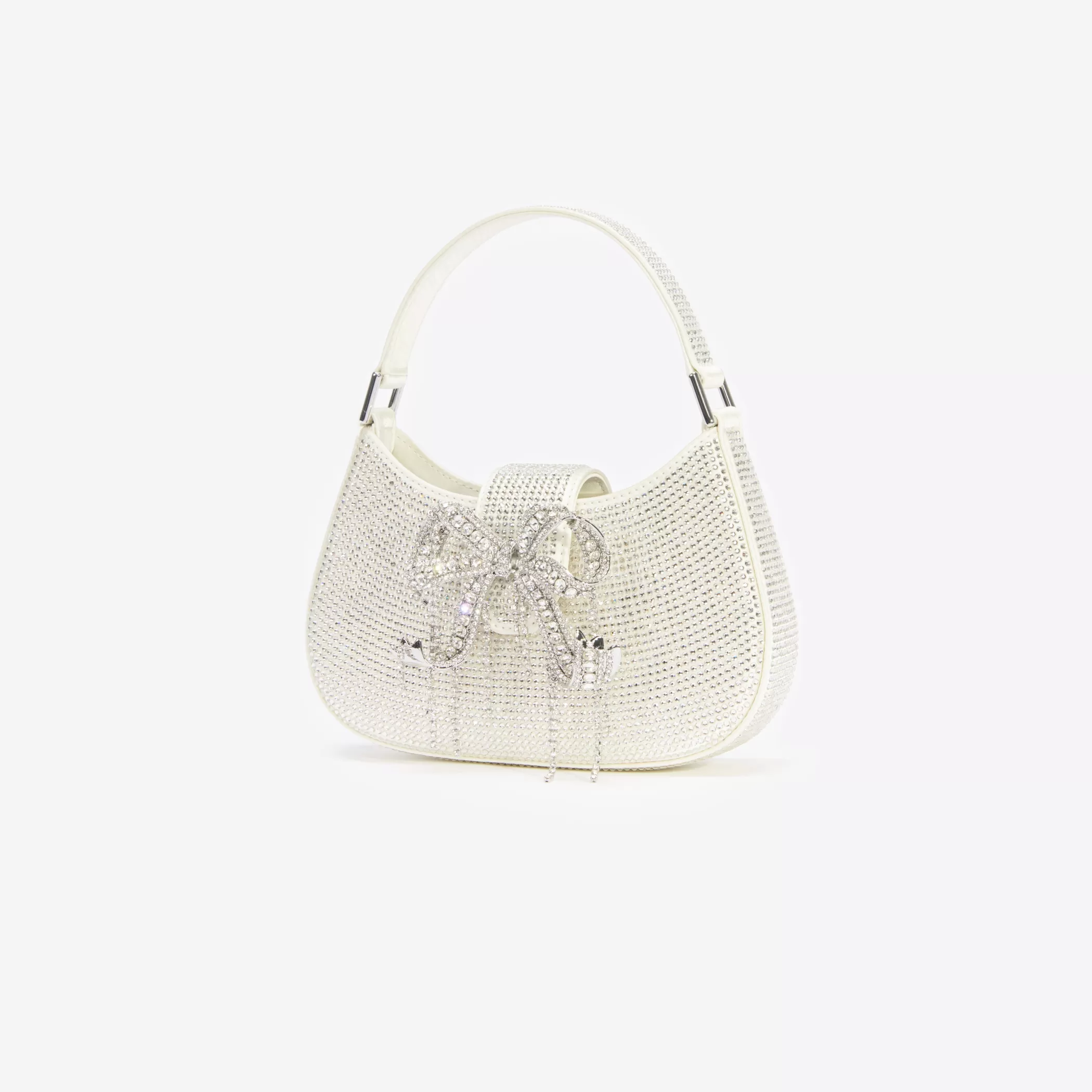 Self-Portrait > Champagne Rhinestone Mini Crescent Bag