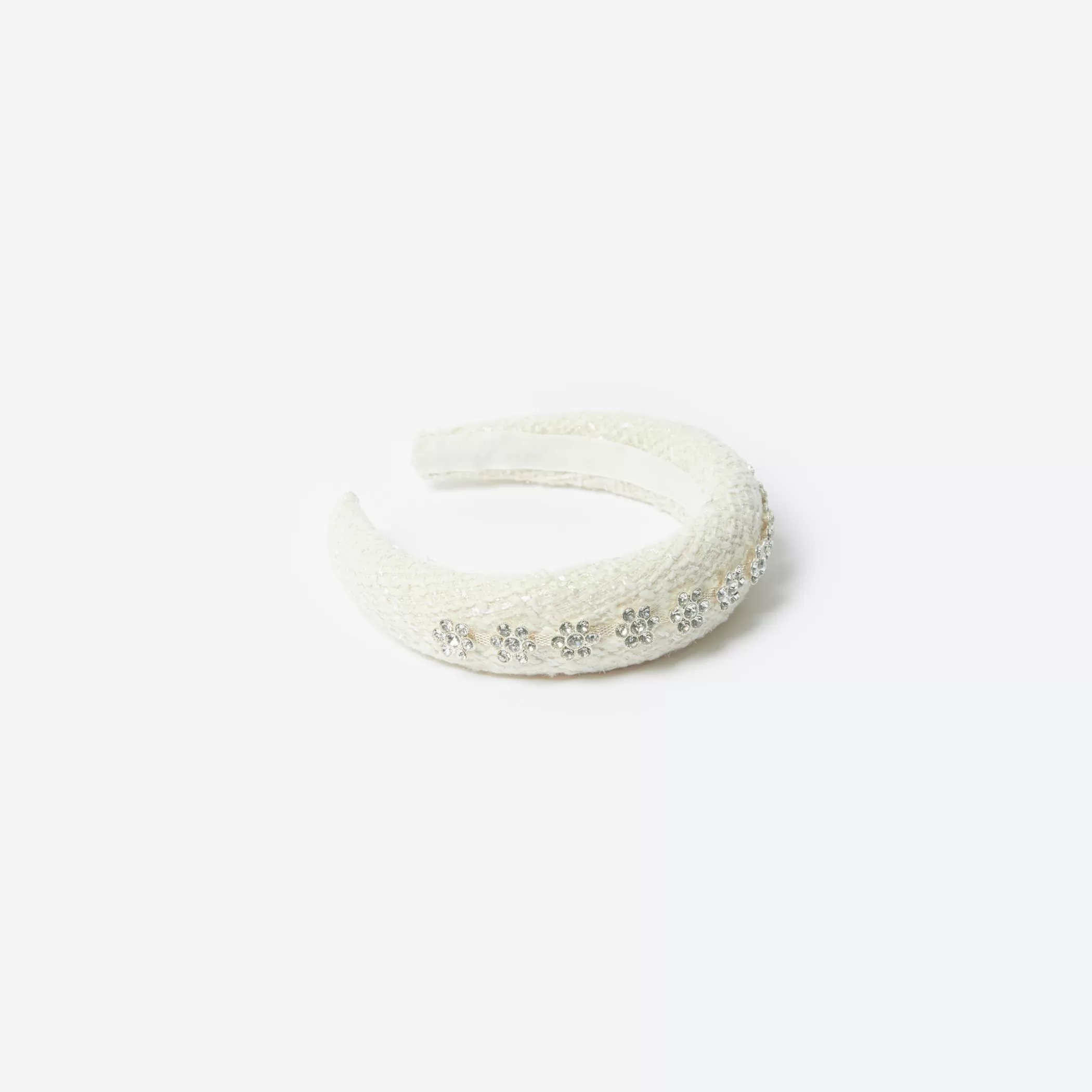 Self-Portrait > Cream Boucle Diamante Headband