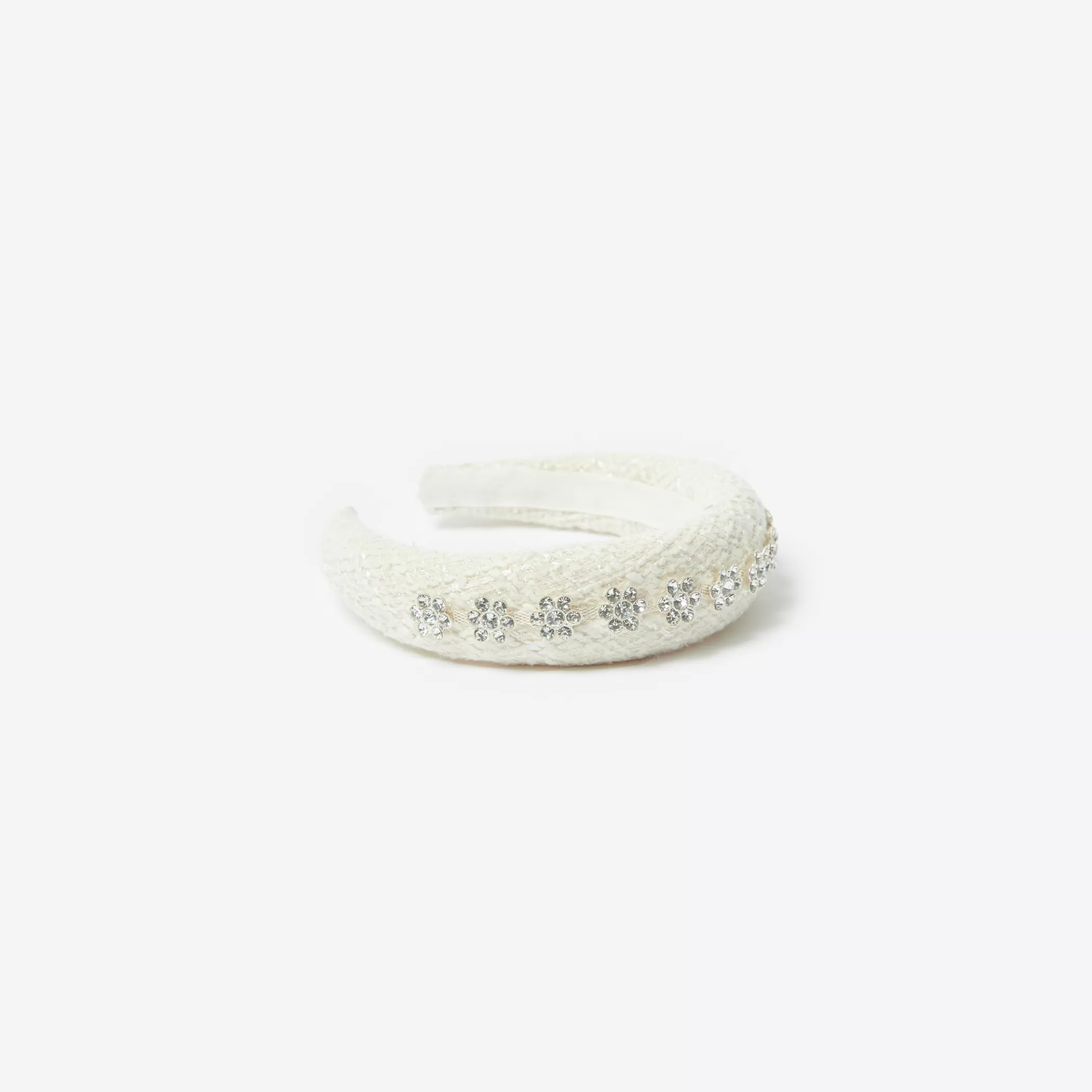 Self-Portrait > Cream Boucle Diamante Headband