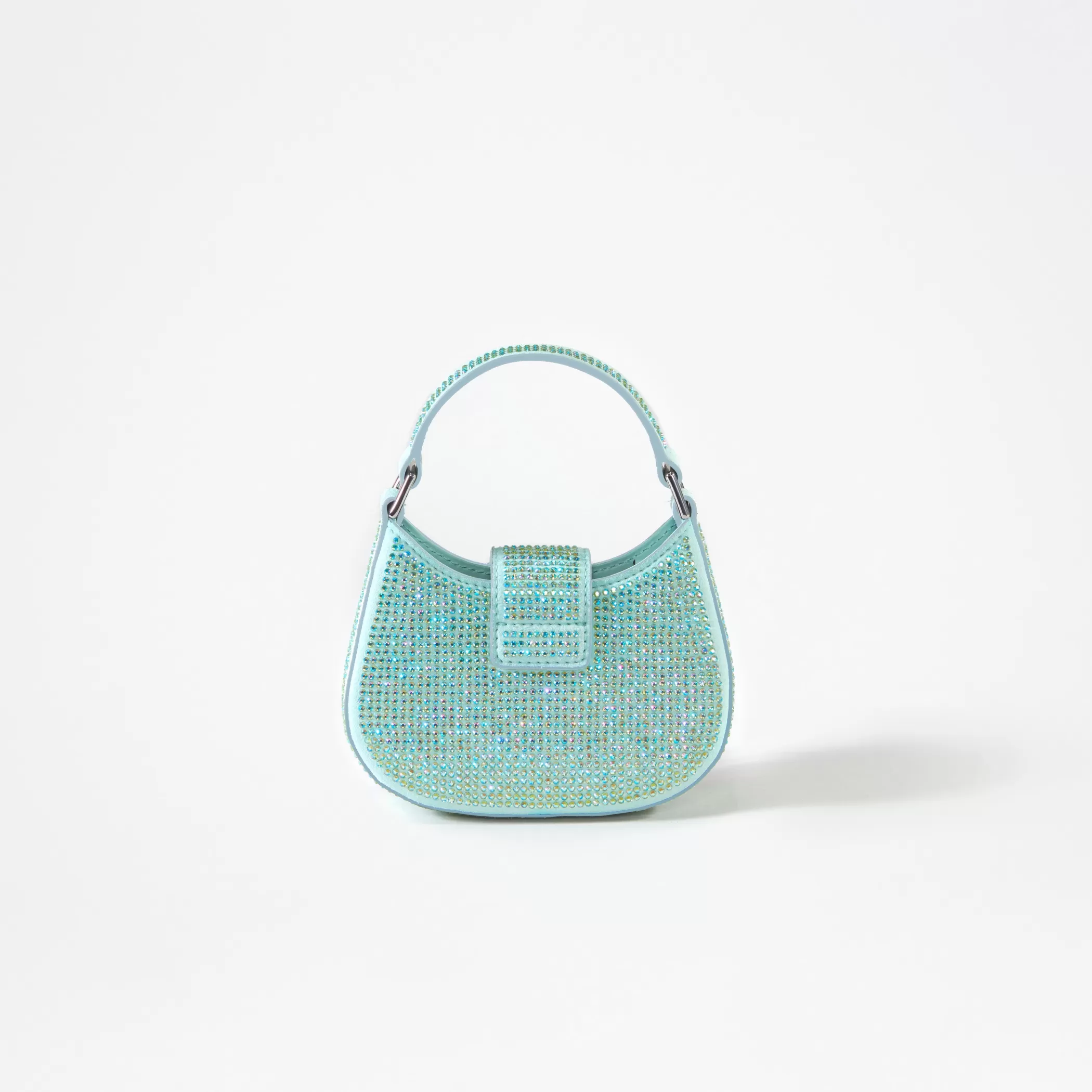 Self-Portrait > Green Rhinestone Crescent Bow Micro Bag