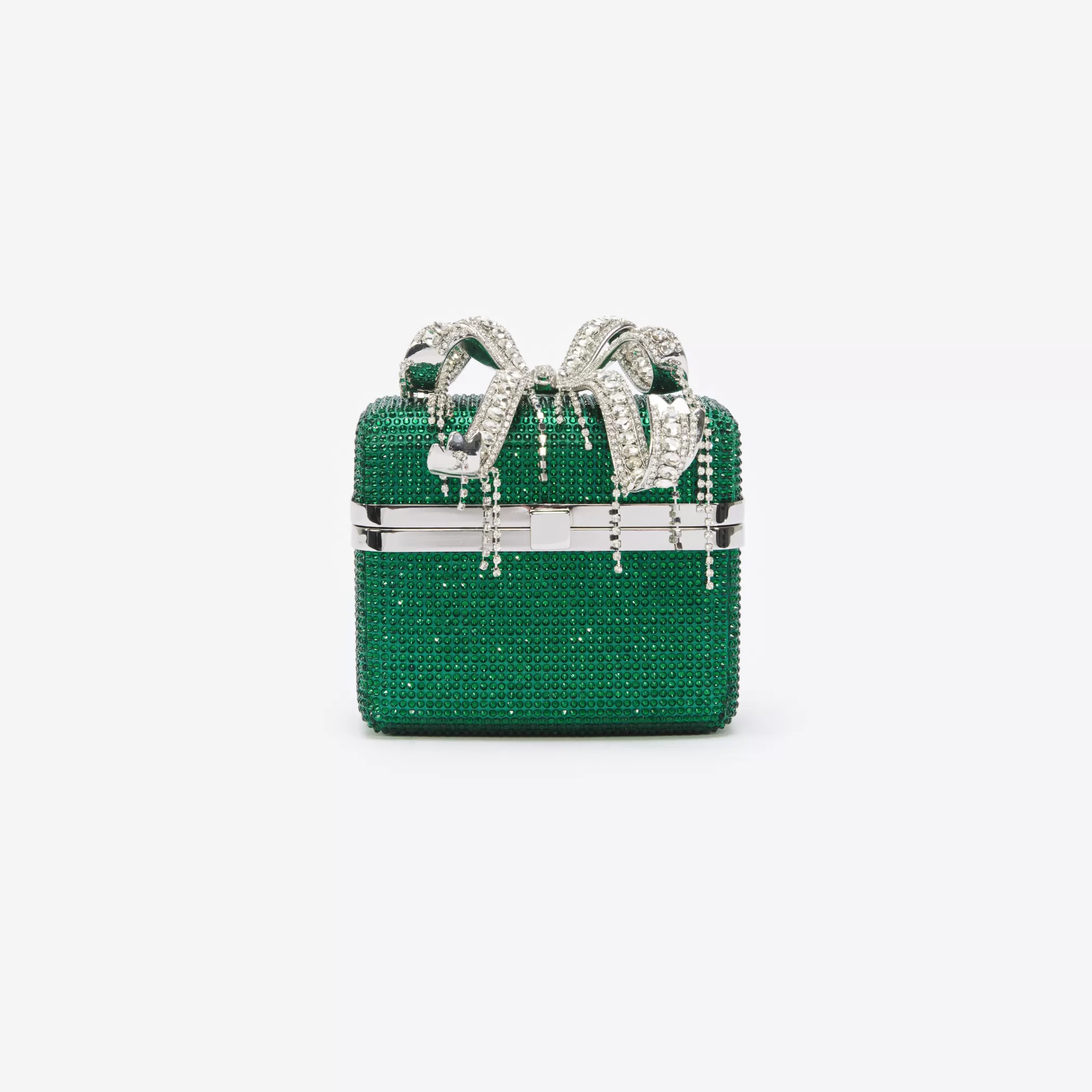 Self-Portrait > Green Rhinestone Vanity Case