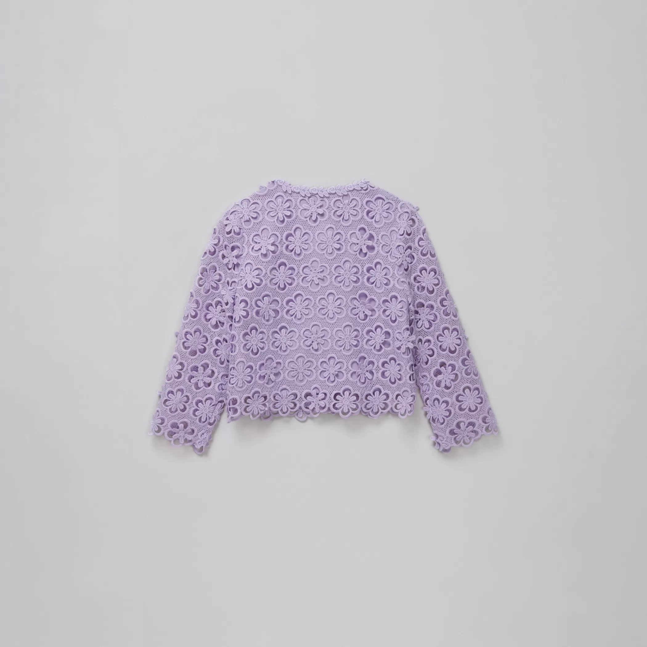 Self-Portrait > Lilac Floral Lace Jacket