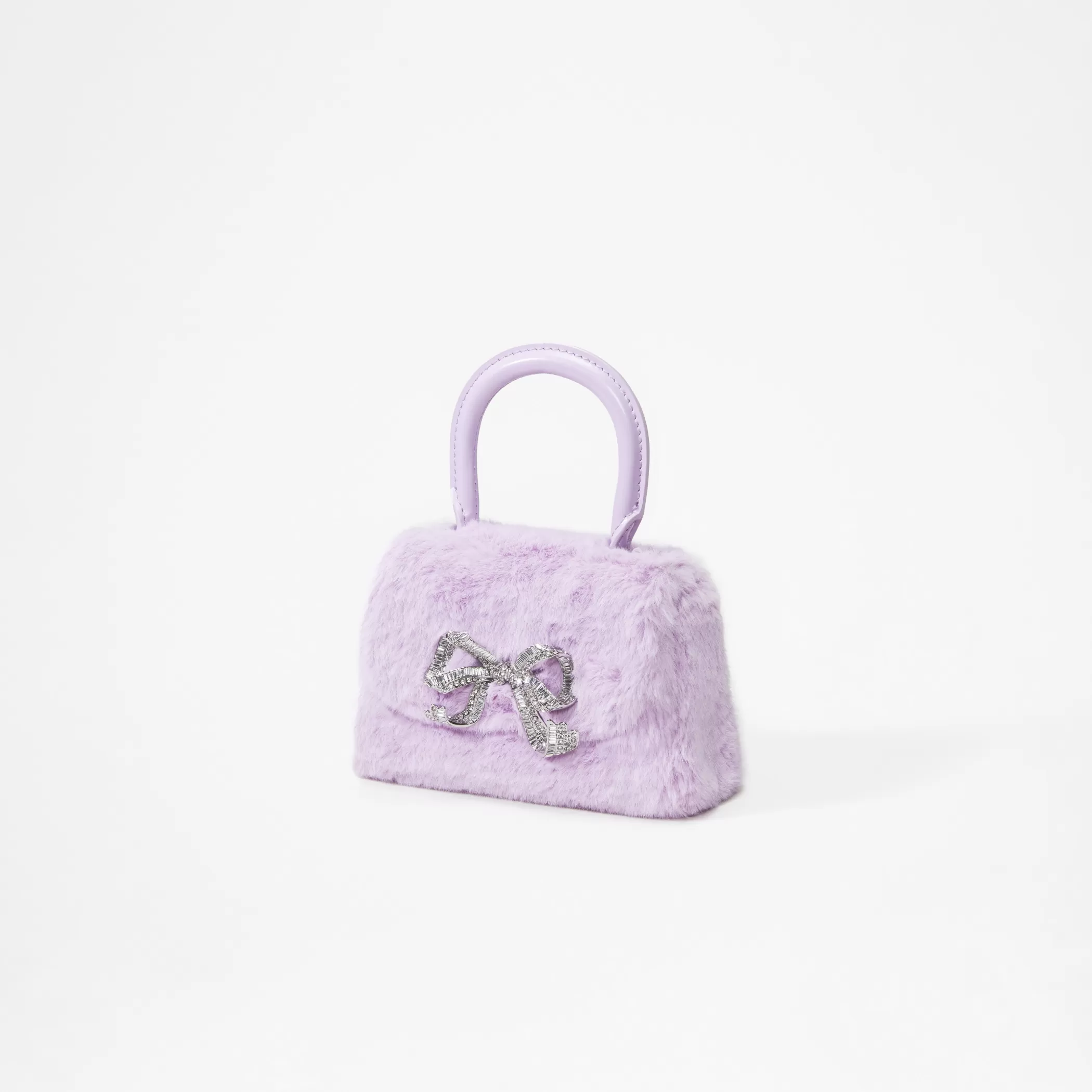 Self-Portrait > Lilac Fluffy Bow Micro Bag