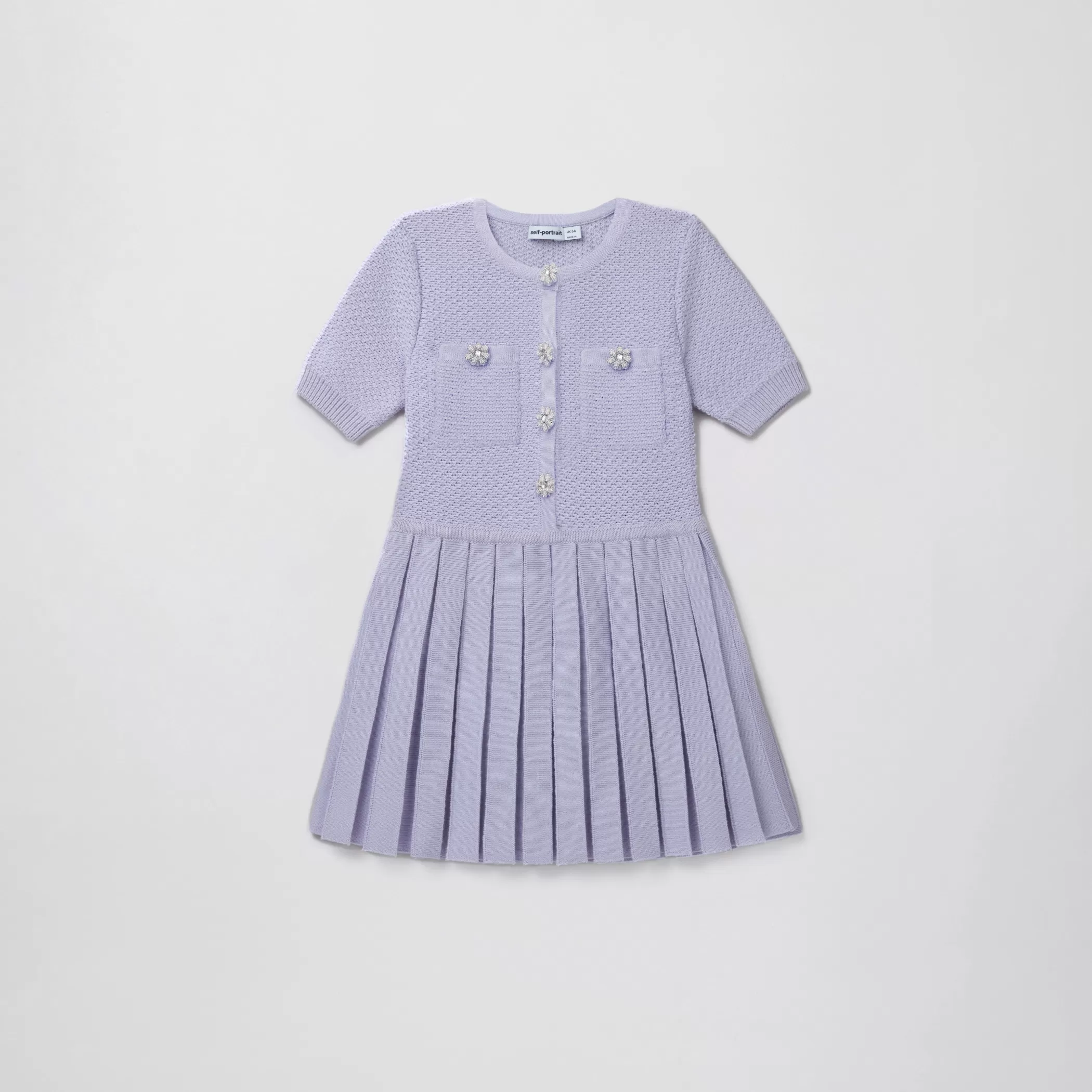 Self-Portrait > Lilac Knit Dress