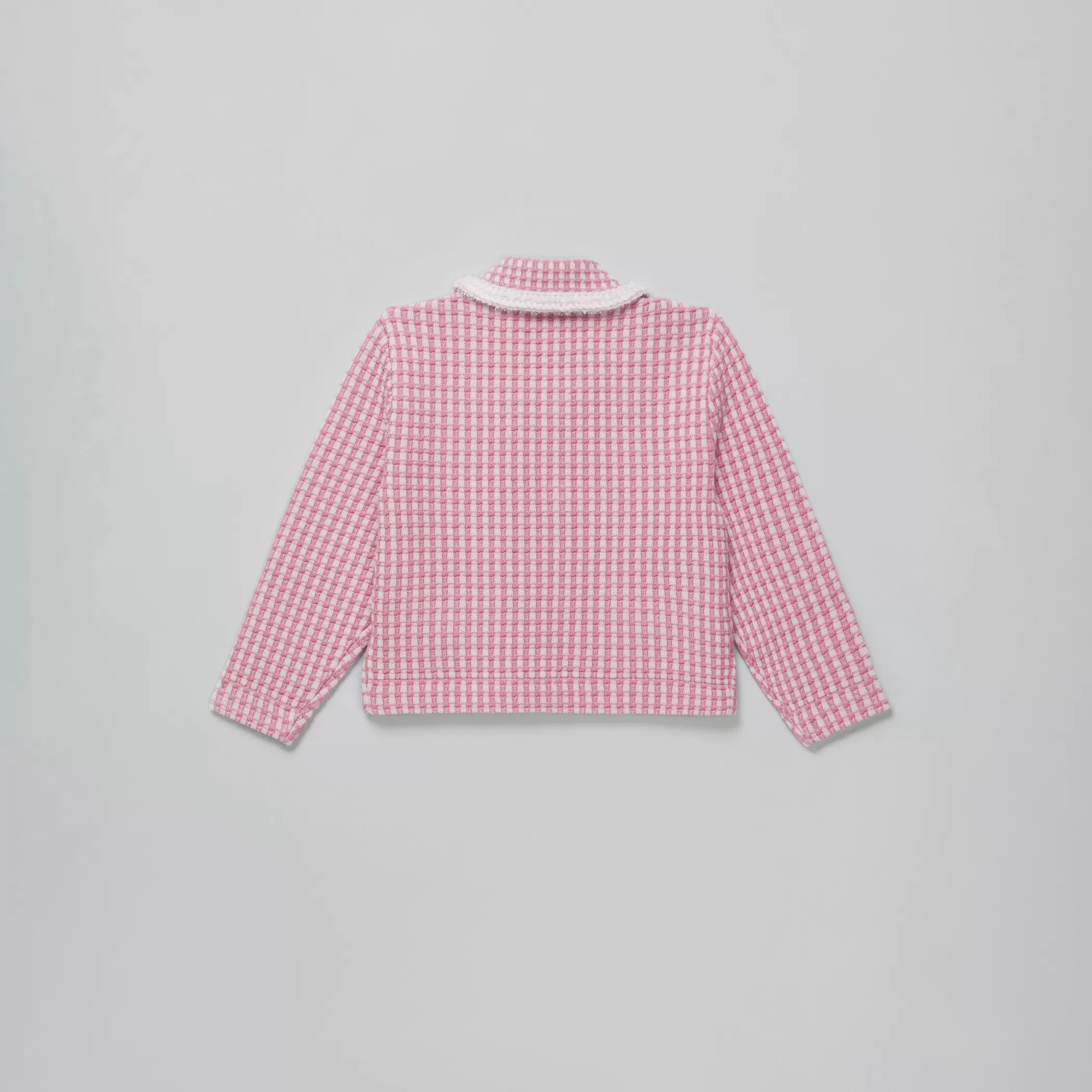 Self-Portrait > Pink Knit Collar Cardigan