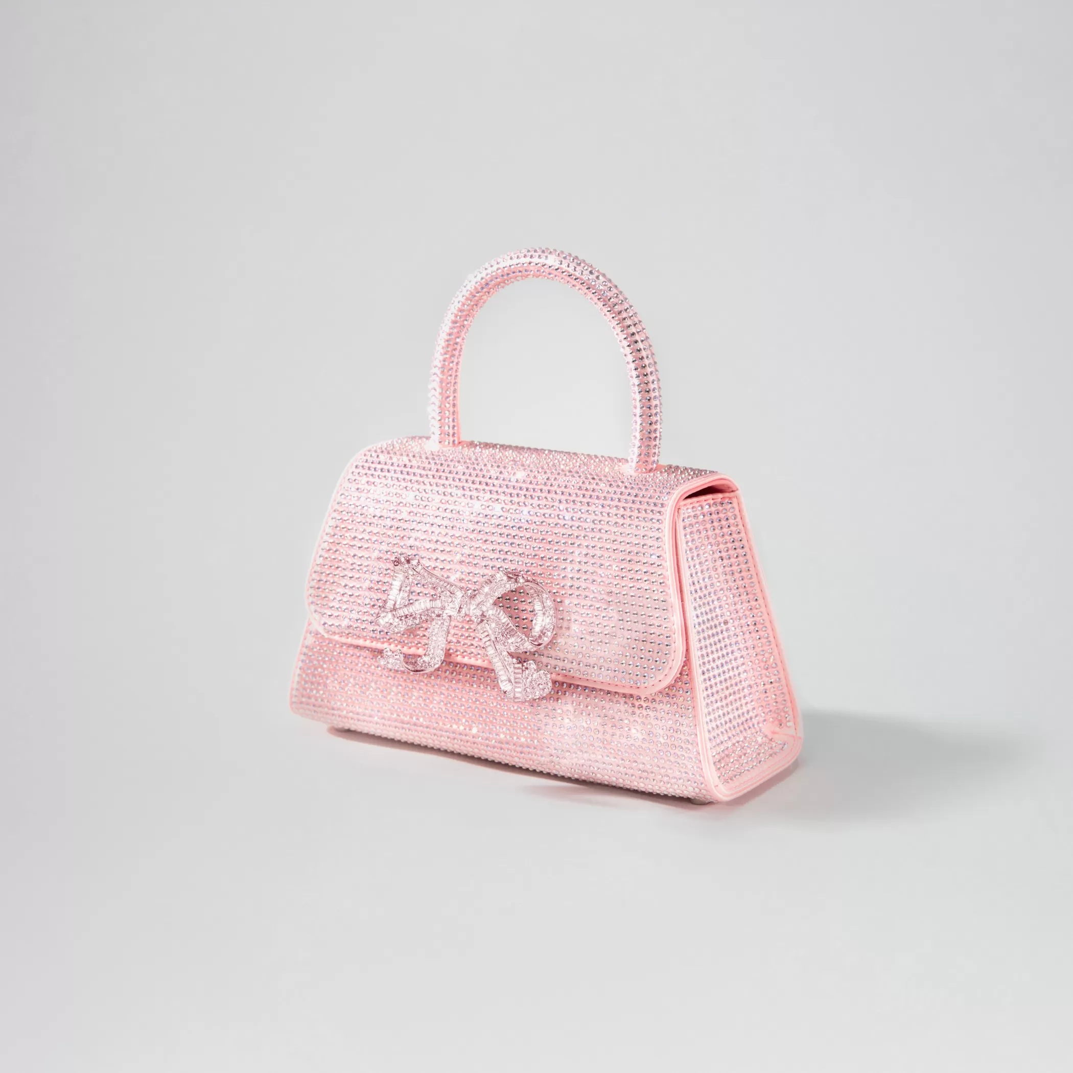 Self-Portrait > Pink Rhinestone Mini Bow Bag