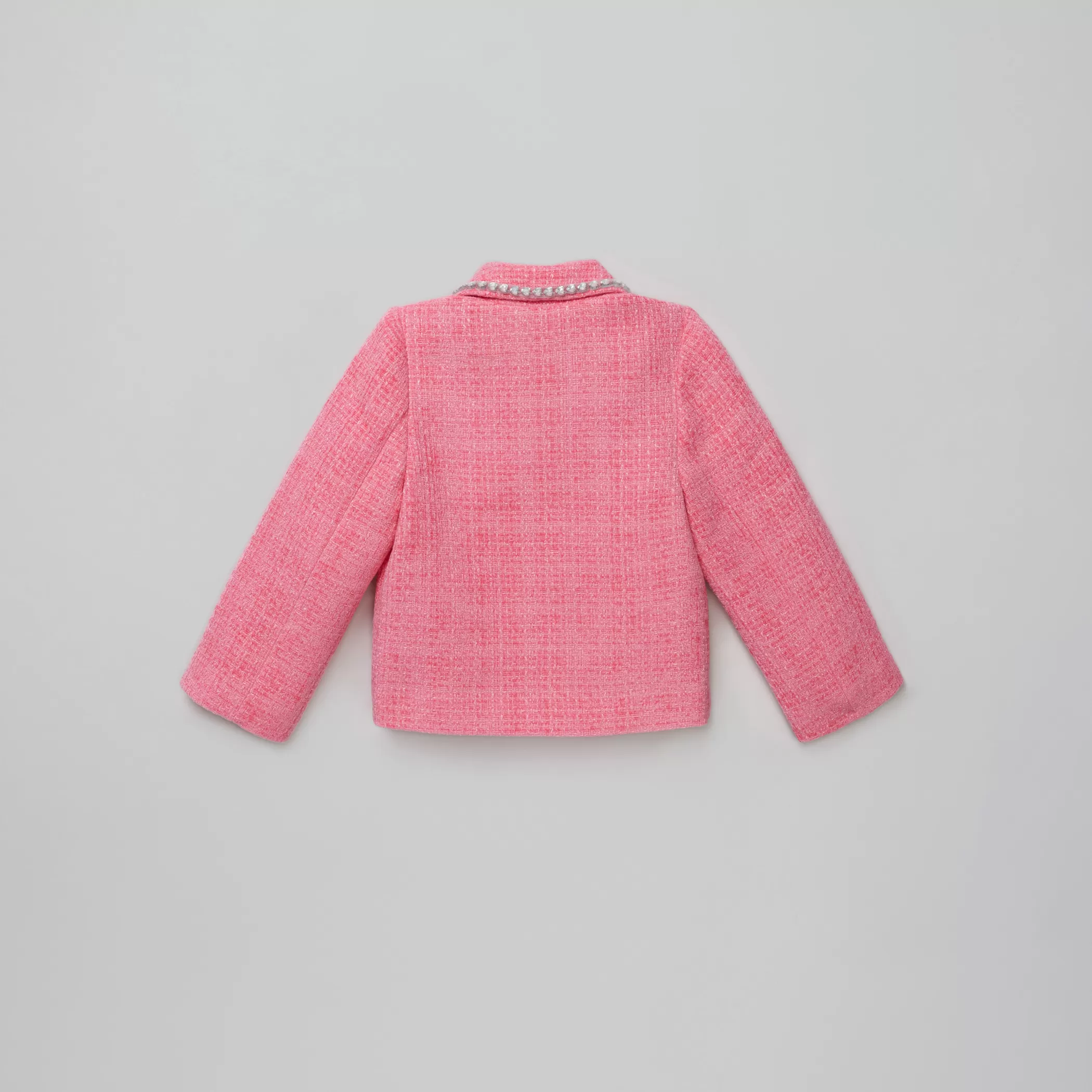 Self-Portrait > Pink Textured Woven Jacket