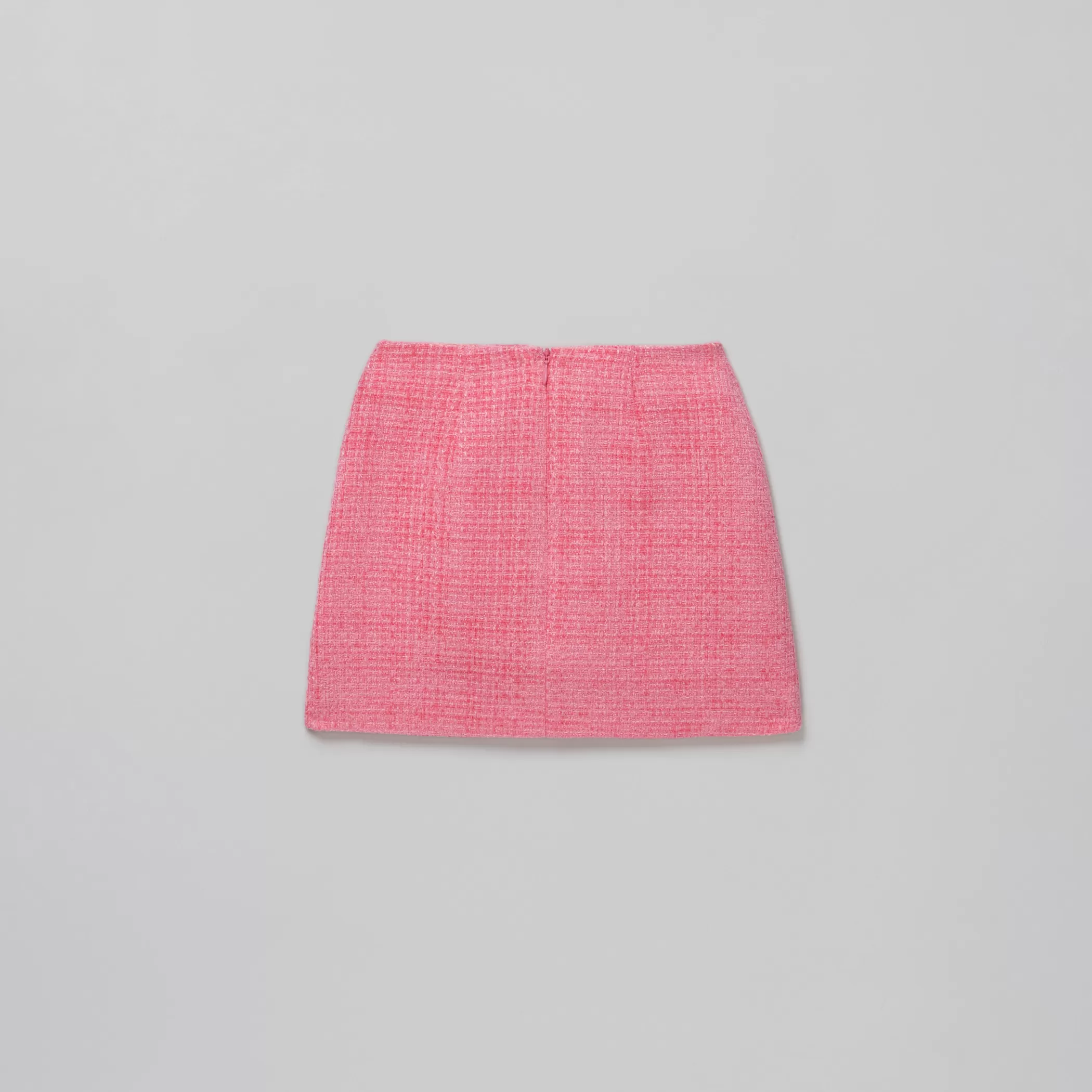 Self-Portrait > Pink Textured Woven Mini Skirt