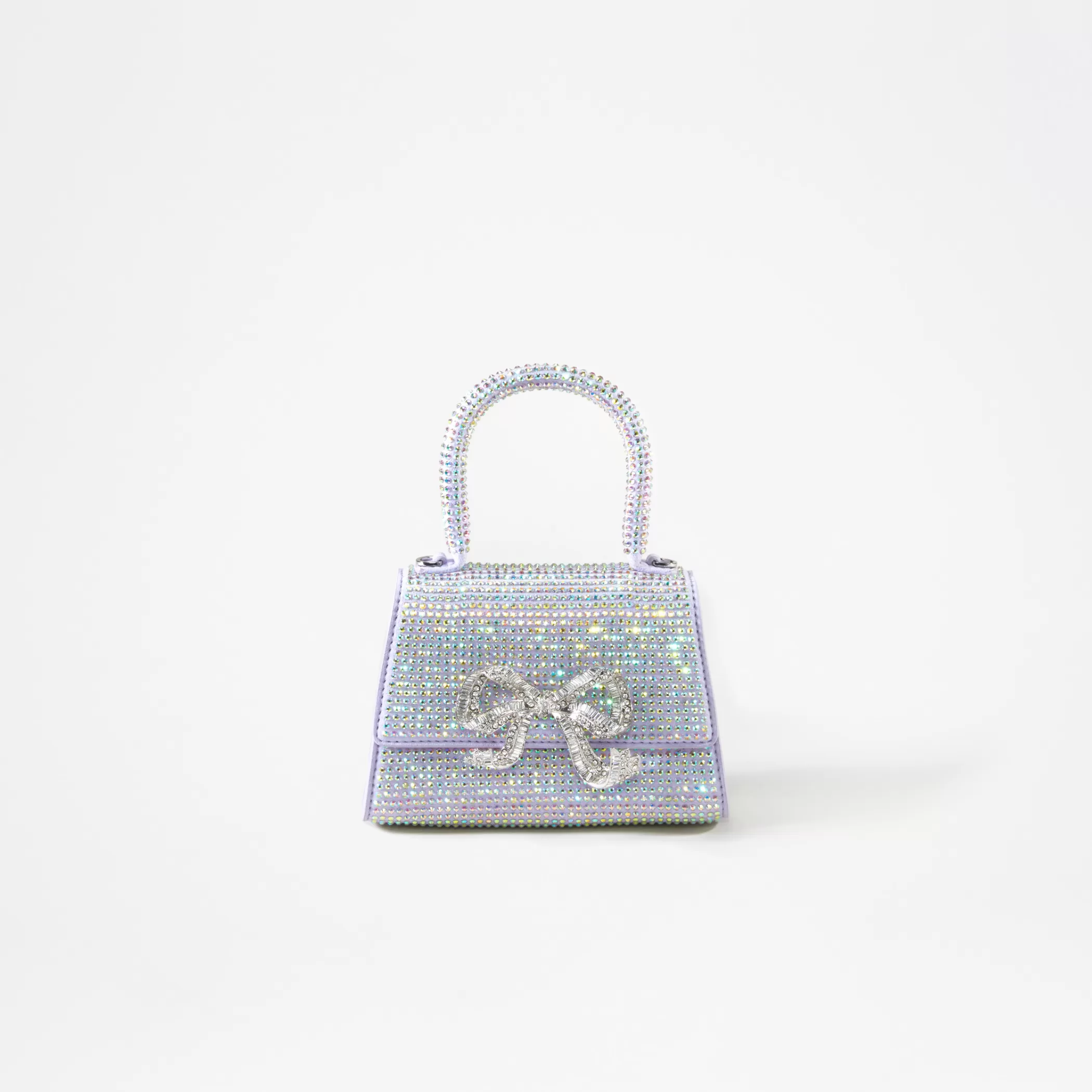 Self-Portrait > Purple Rhinestone Bow Micro Bag