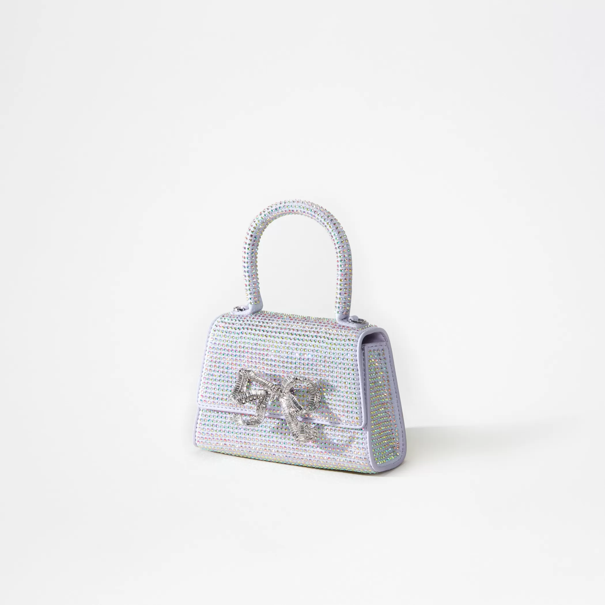 Self-Portrait > Purple Rhinestone Bow Micro Bag