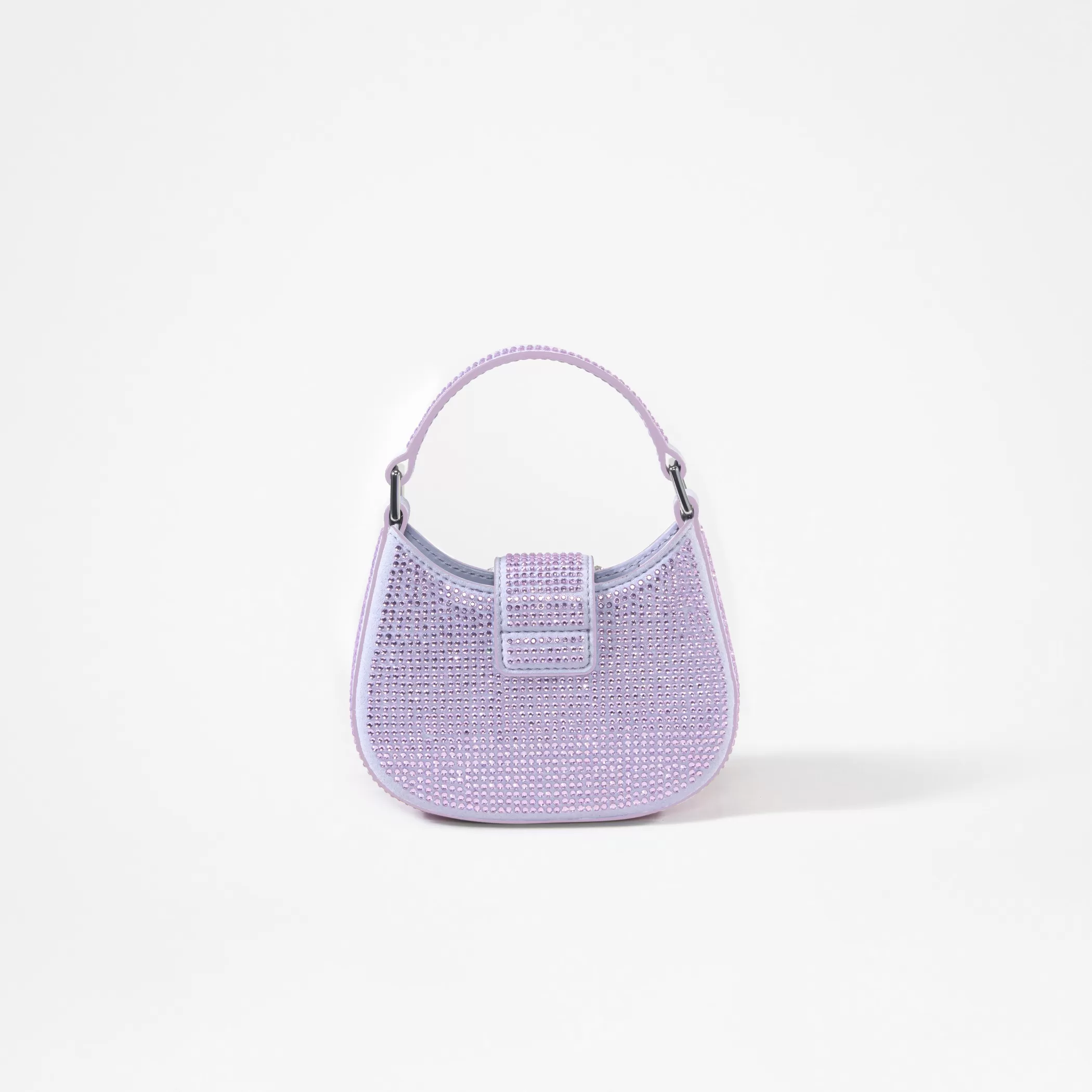 Self-Portrait > Purple Rhinestone Crescent Bow Micro Bag