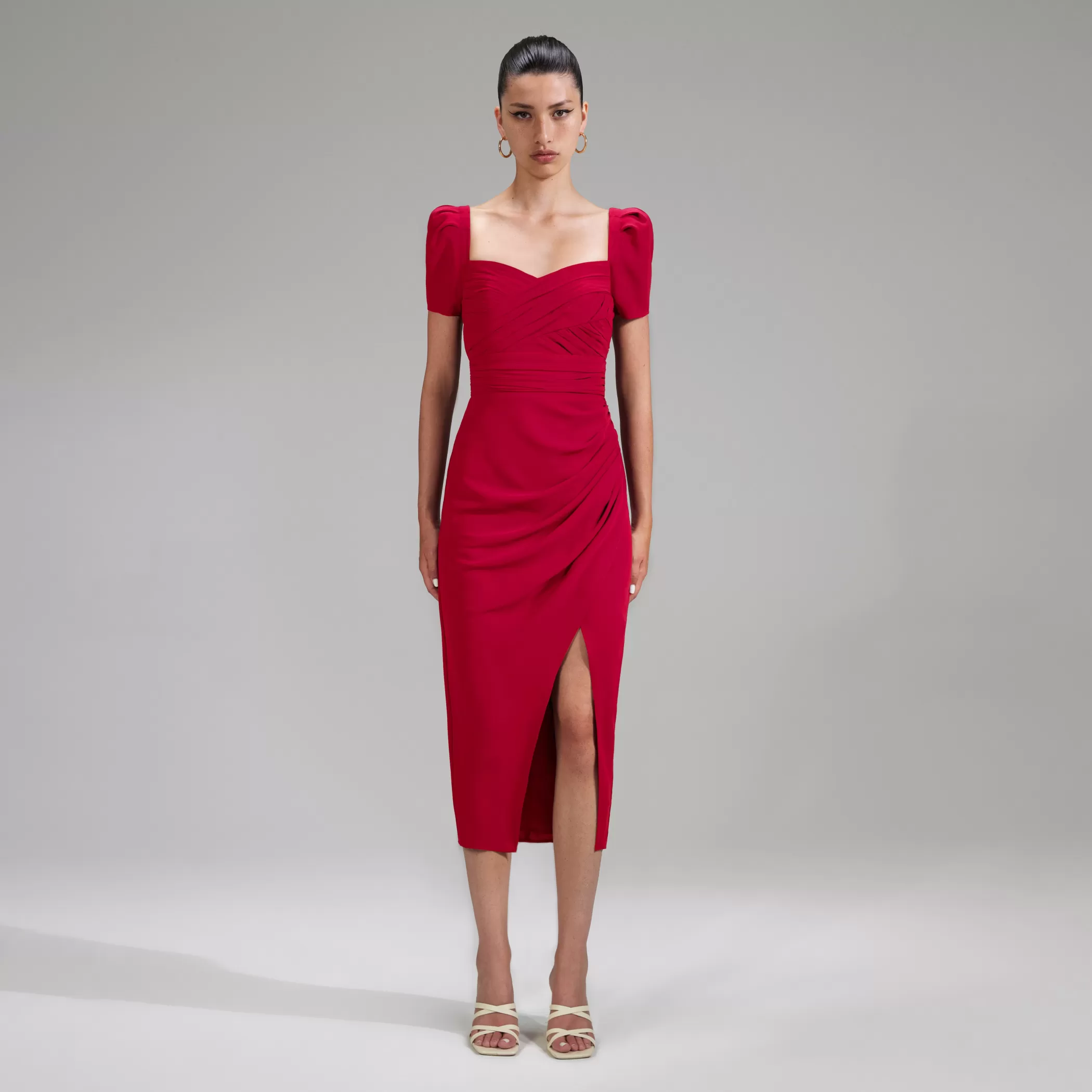 Self-Portrait > Red Iris Midi Dress