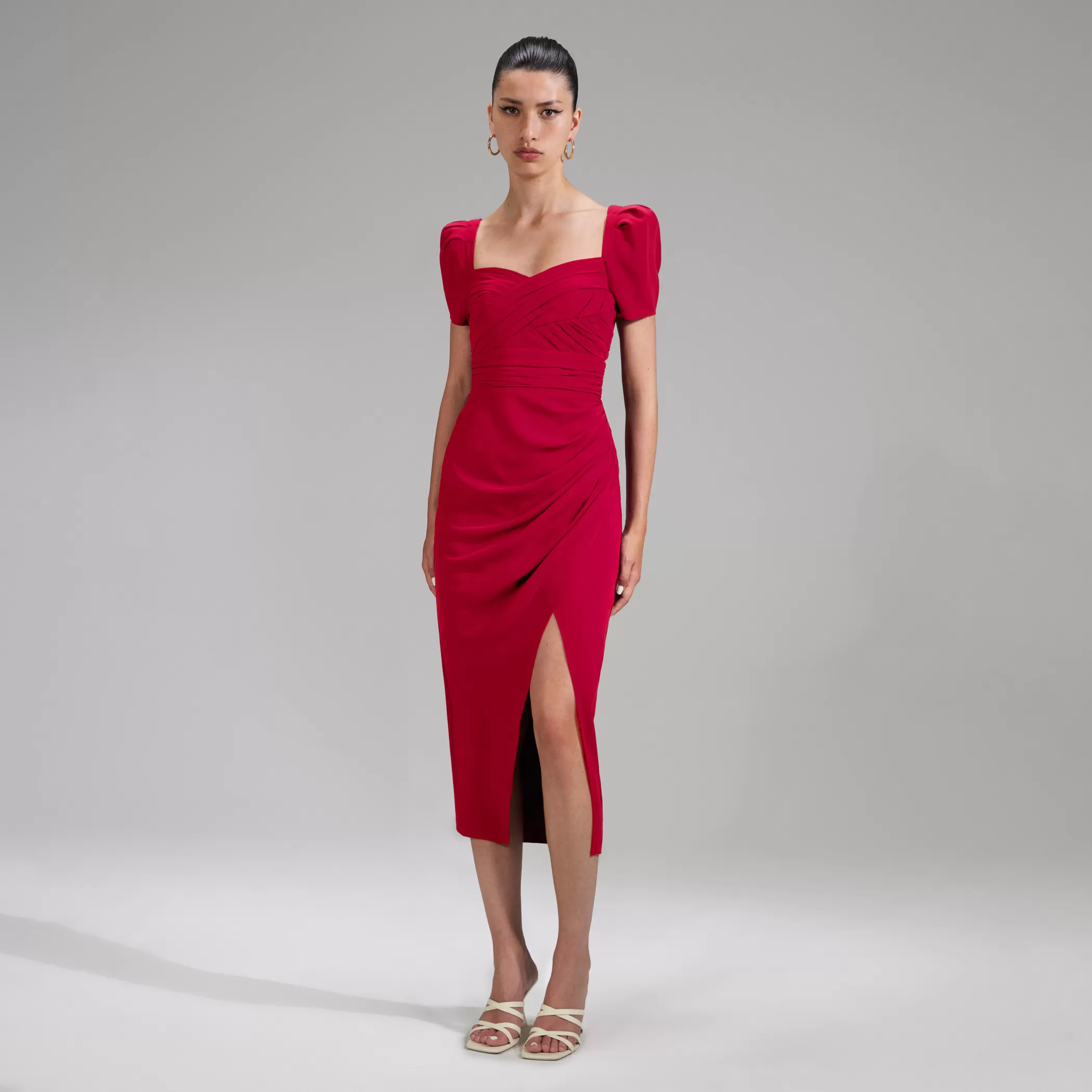 Self-Portrait > Red Iris Midi Dress