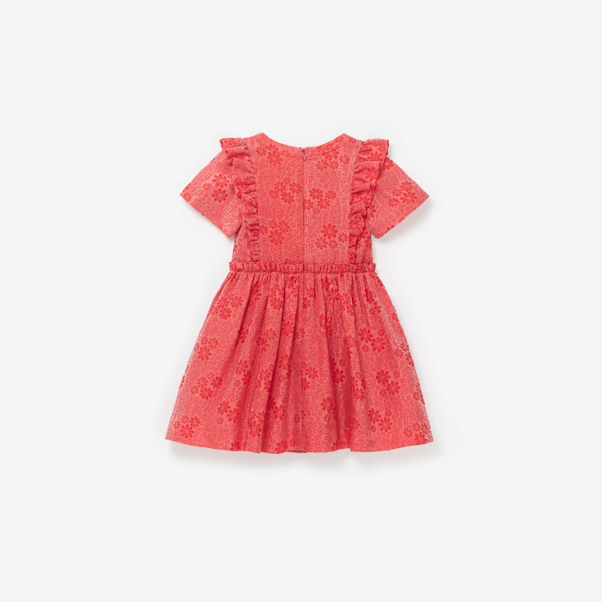 Self-Portrait > Red Textured Cotton Dress