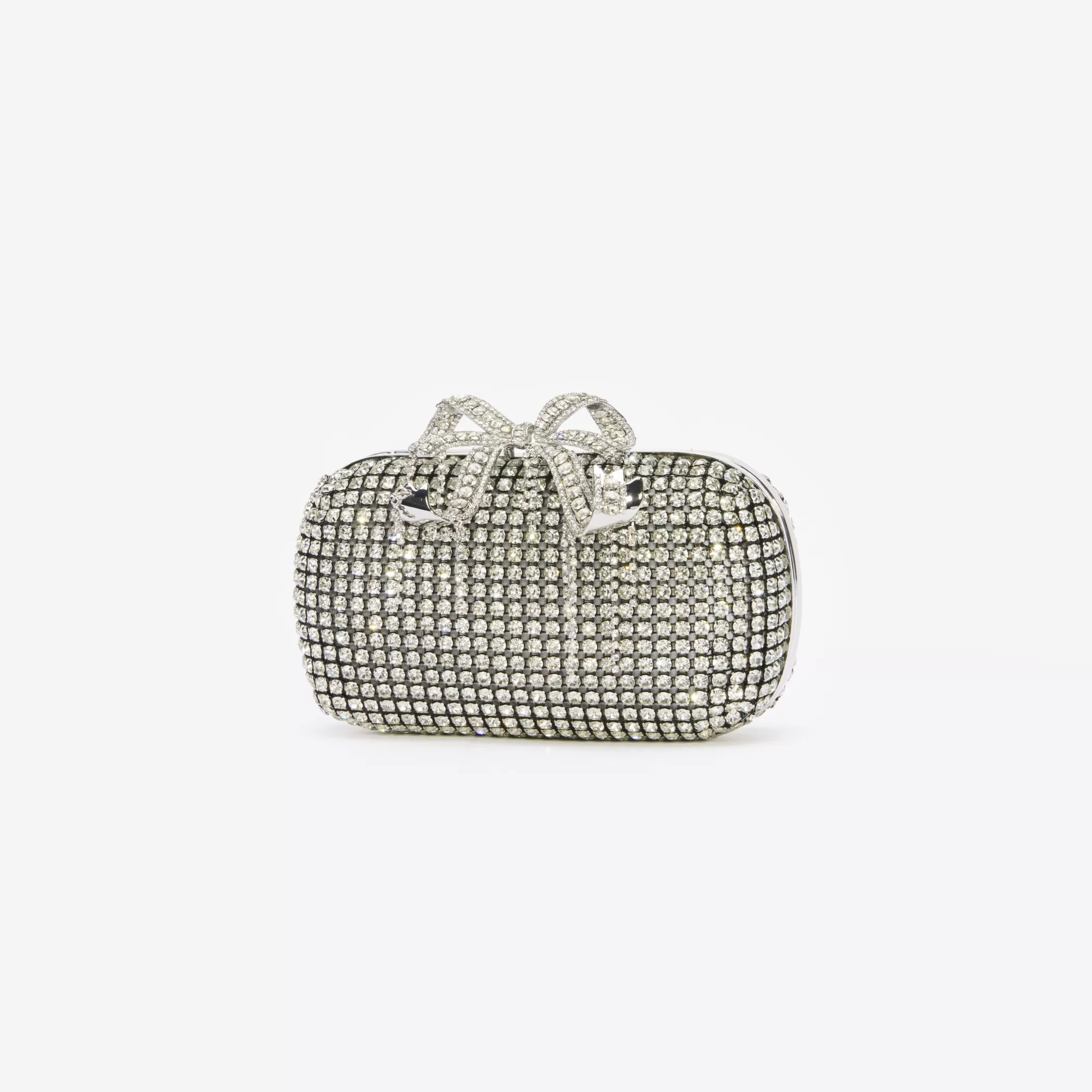 Self-Portrait > Silver Chainmail Clutch Bag