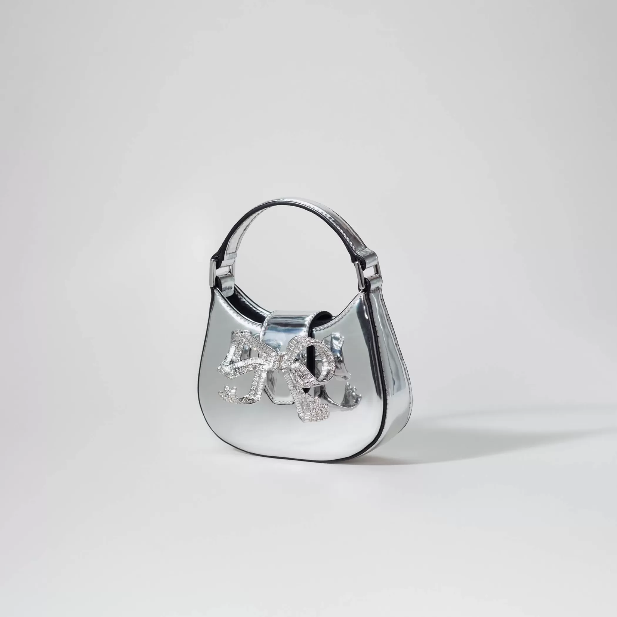 Self-Portrait > Silver Crescent Bow Micro Bag