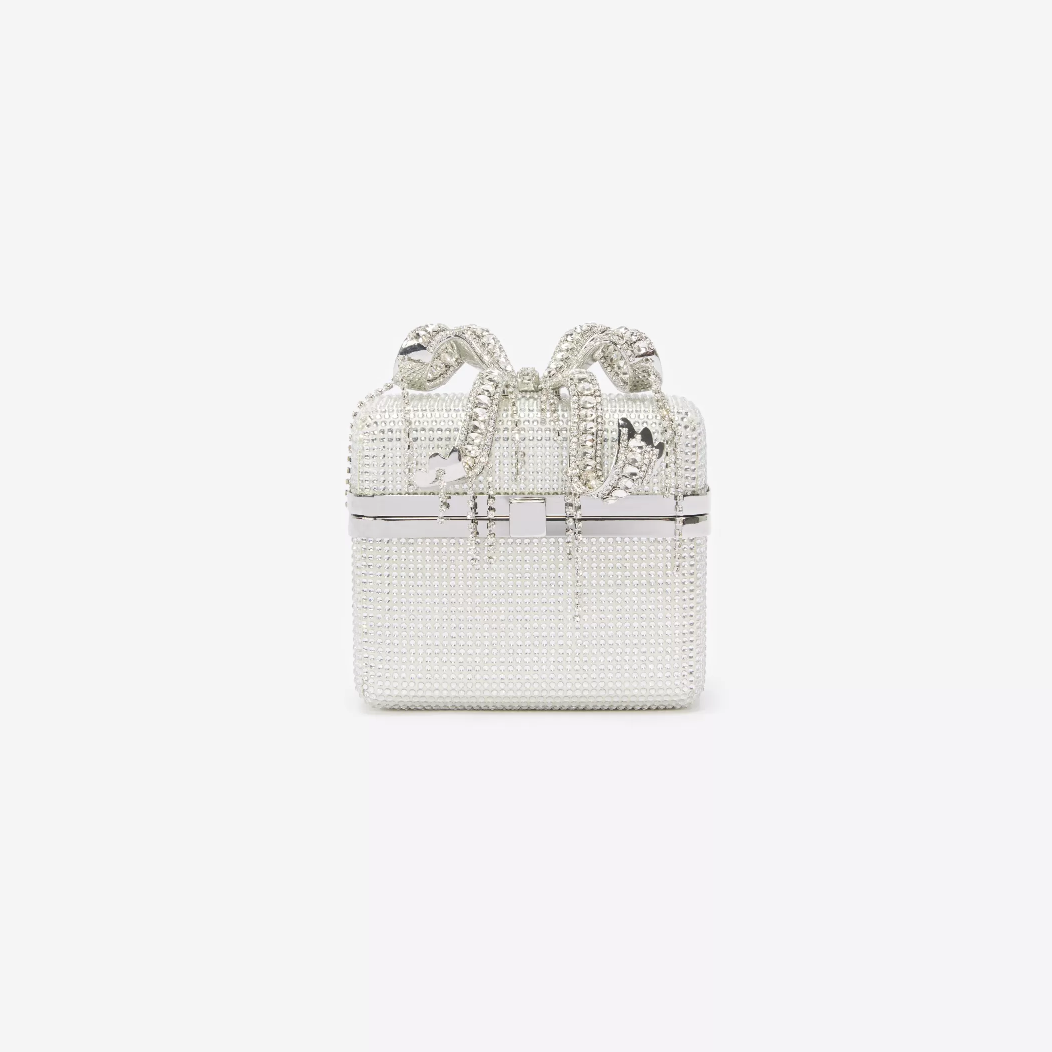 Self-Portrait > Silver Rhinestone Vanity Bag