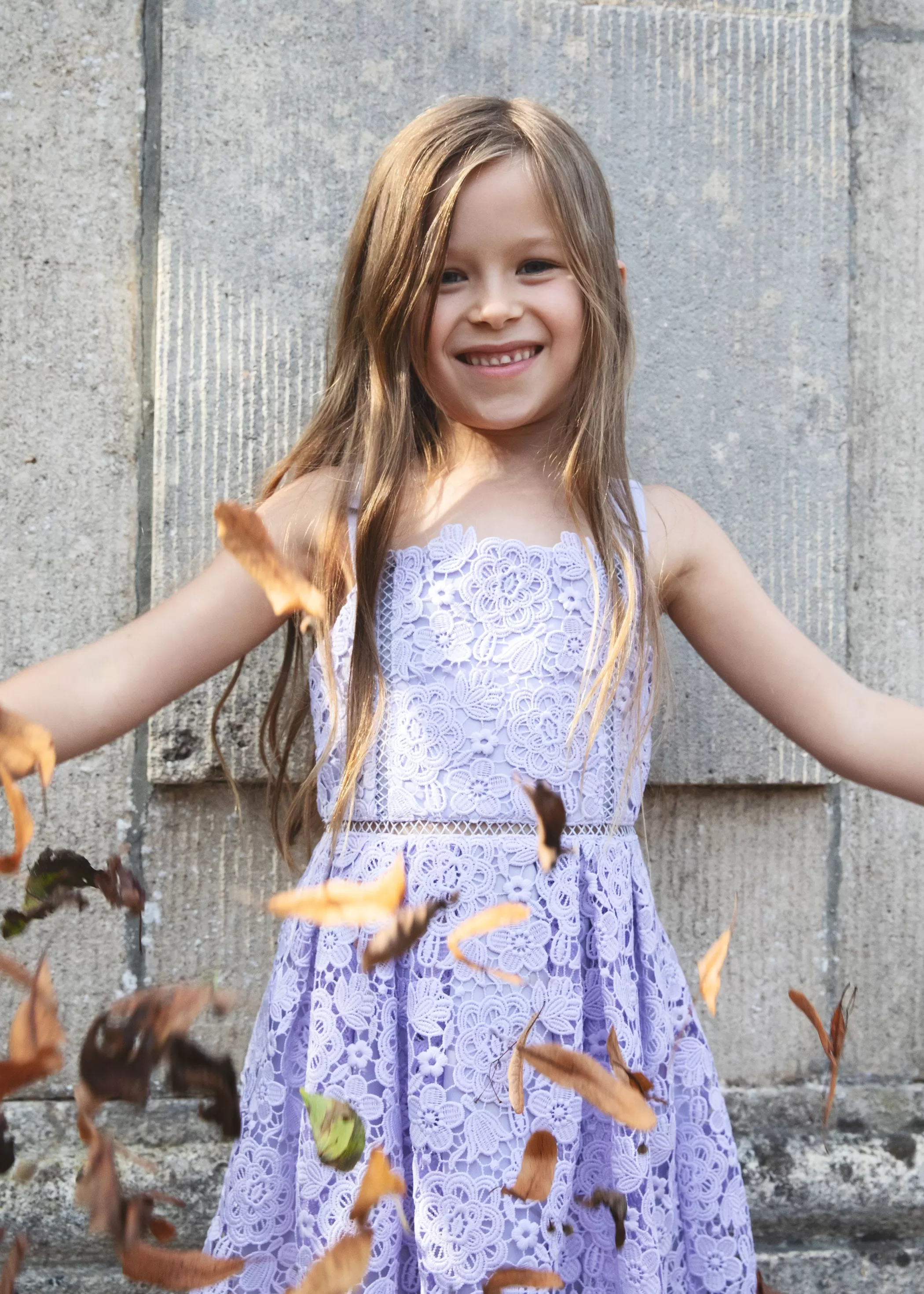 Self-Portrait > Sleeveless Purple Lace Dress