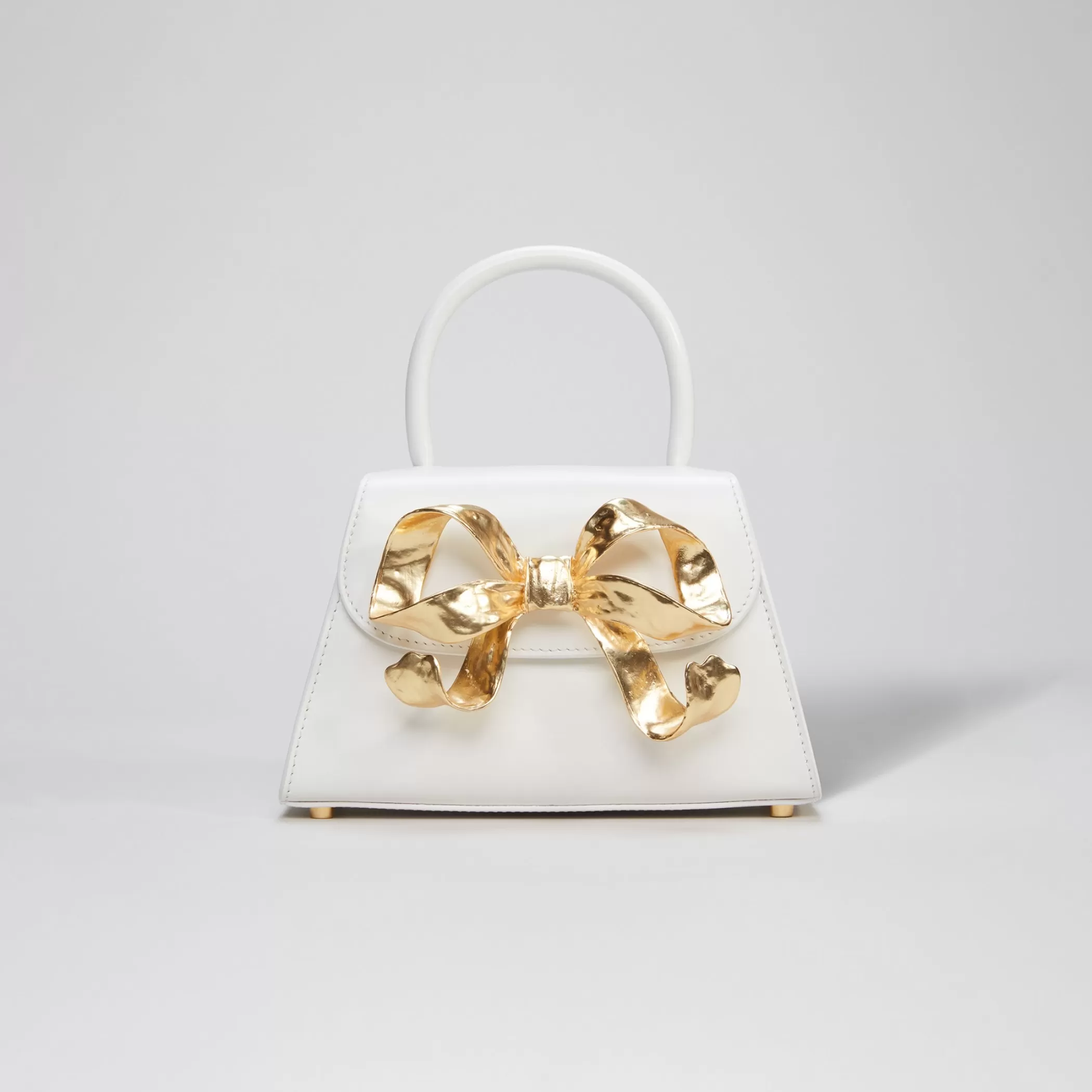 Self-Portrait > The Bow Mini in White with Gold Hardware