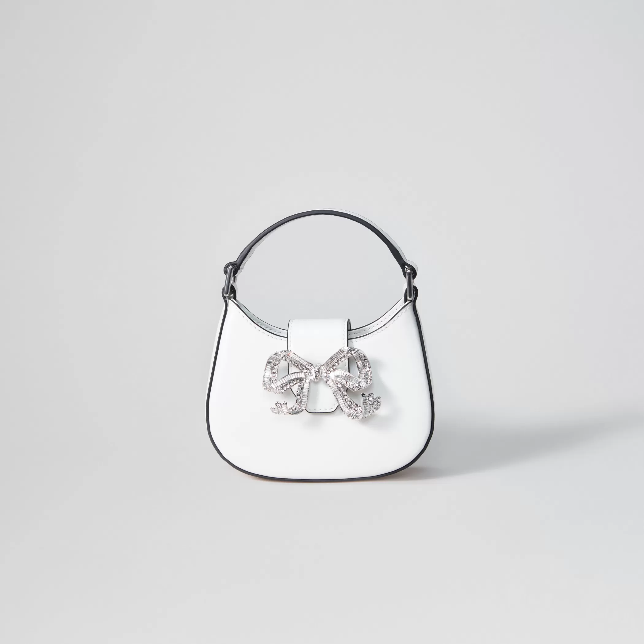 Self-Portrait > White Crescent Bow Micro Bag