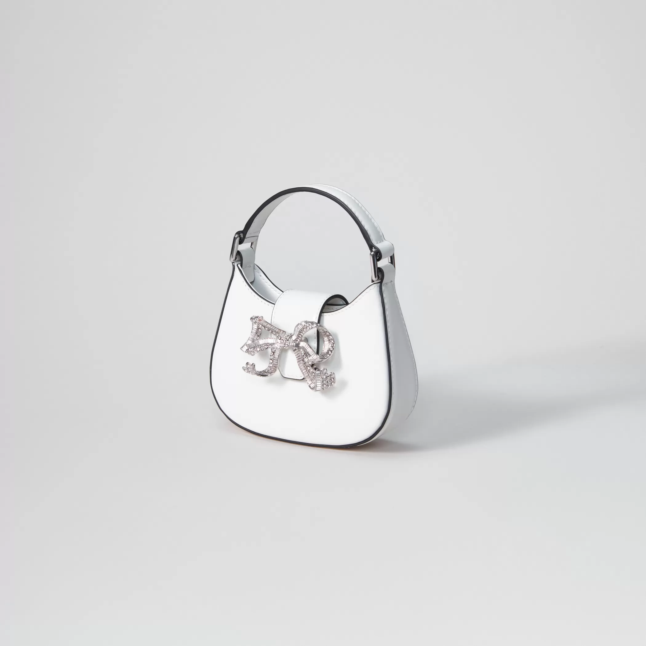 Self-Portrait > White Crescent Bow Micro Bag