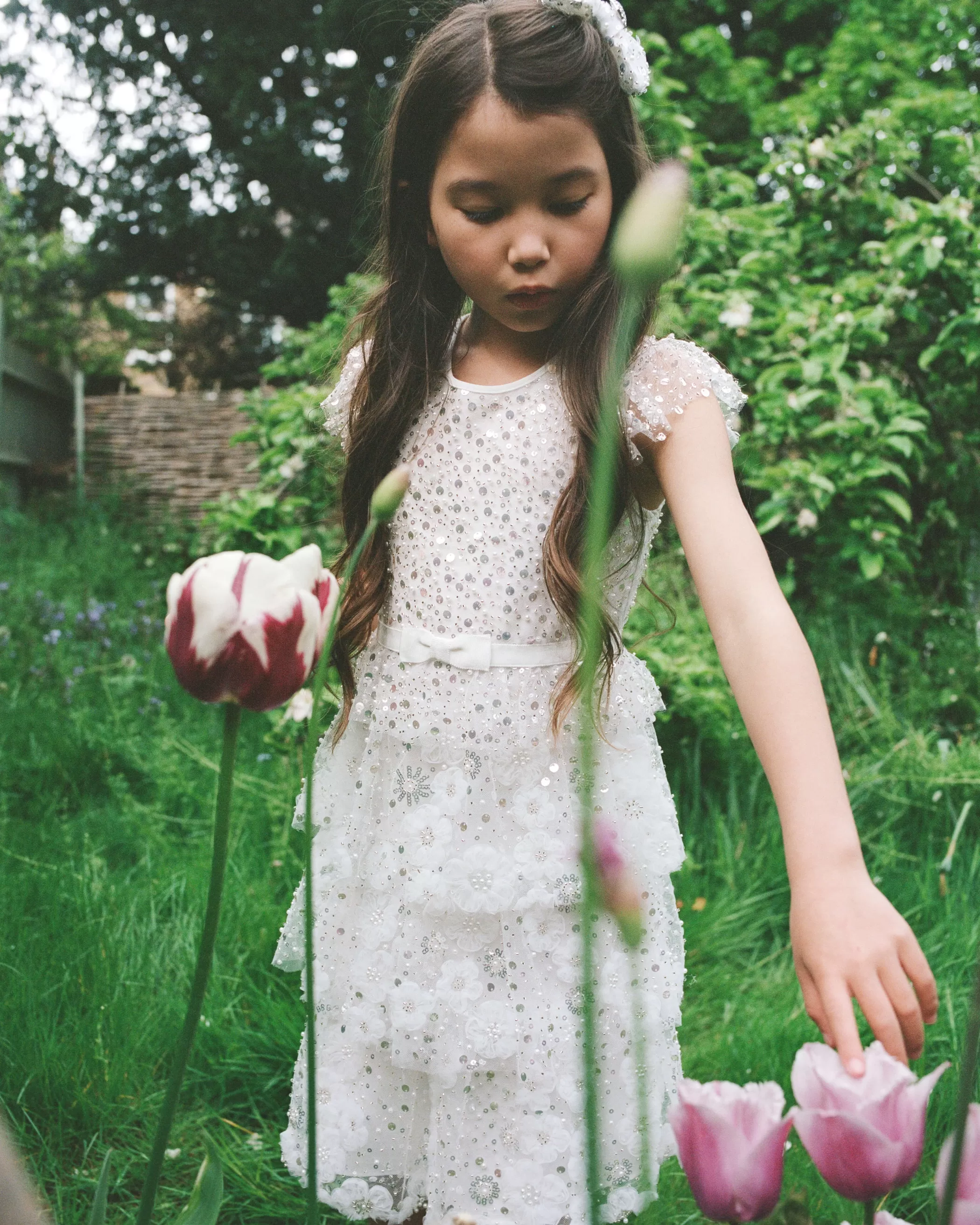 Self-Portrait > White Embellished Dress