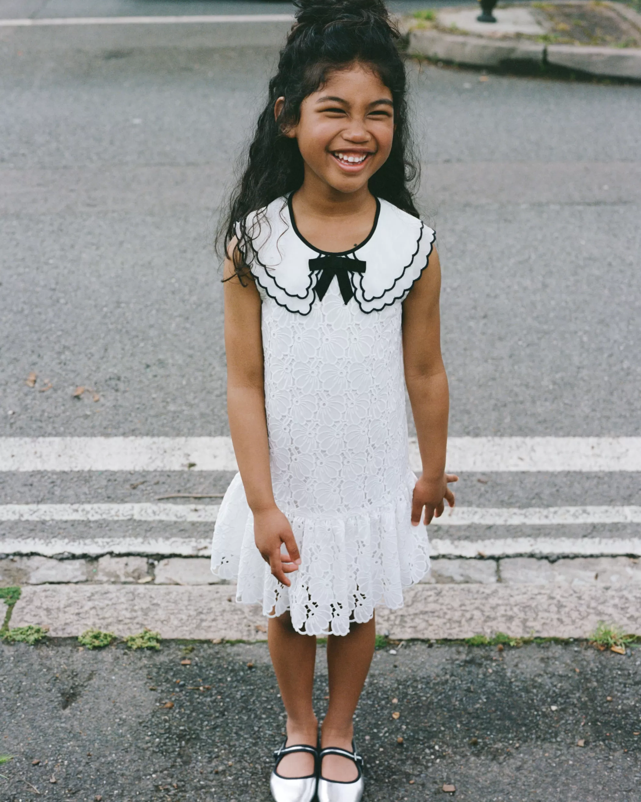 Self-Portrait > White Floral Chiffon Dress