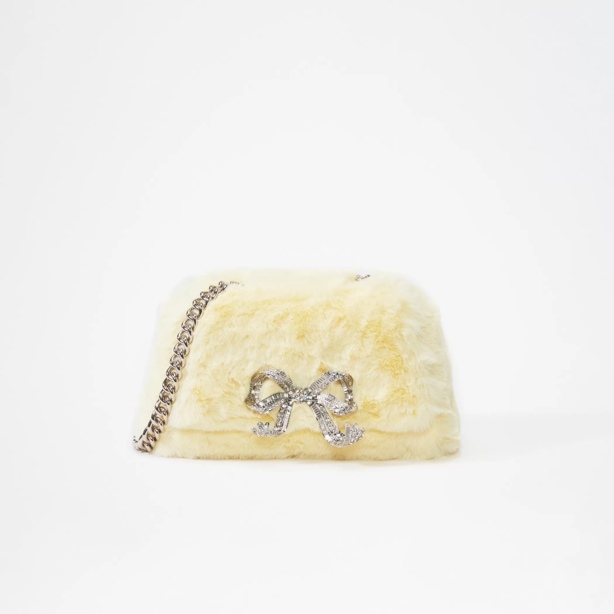 Self-Portrait > Yellow Fluffy Bow Mini Bag