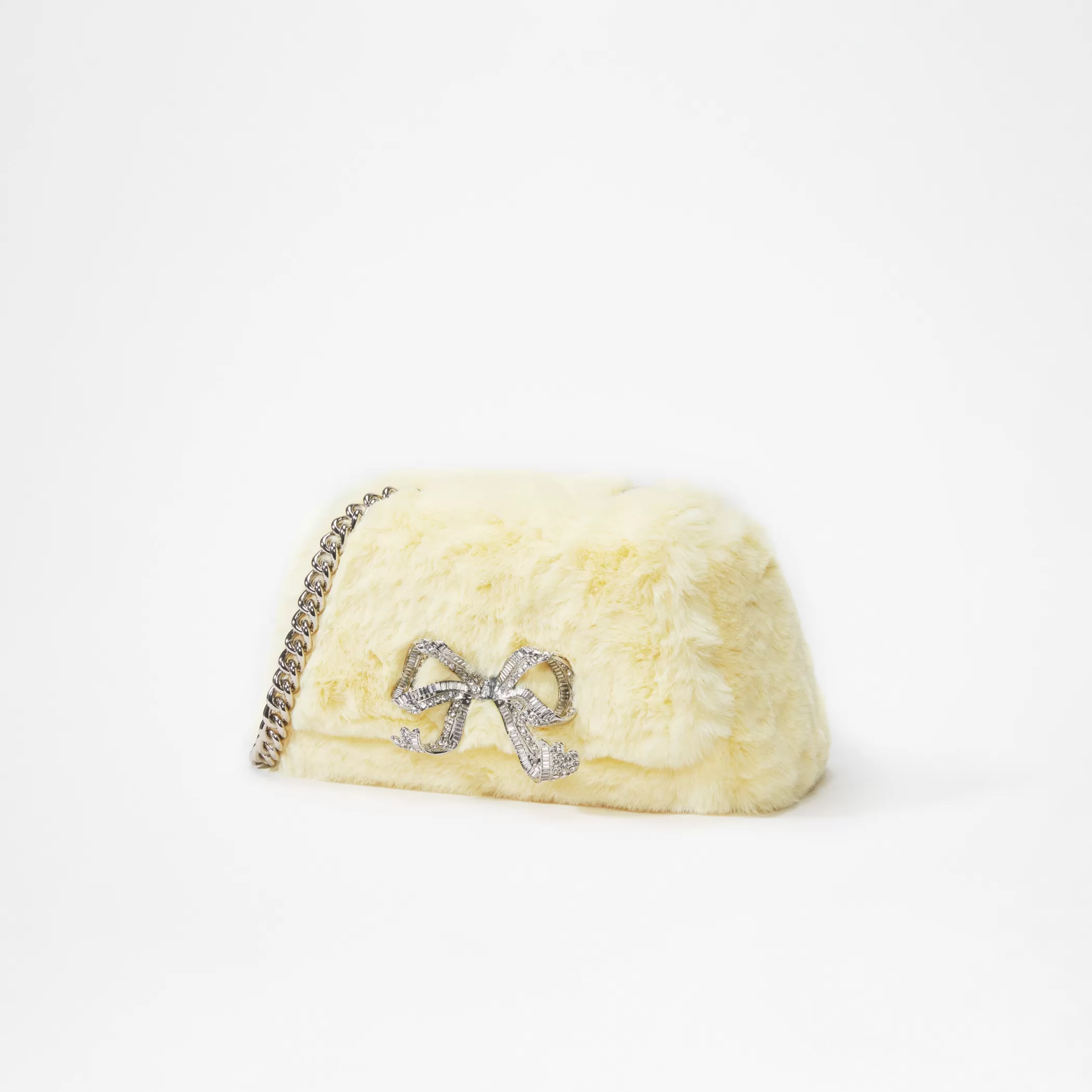 Self-Portrait > Yellow Fluffy Bow Mini Bag